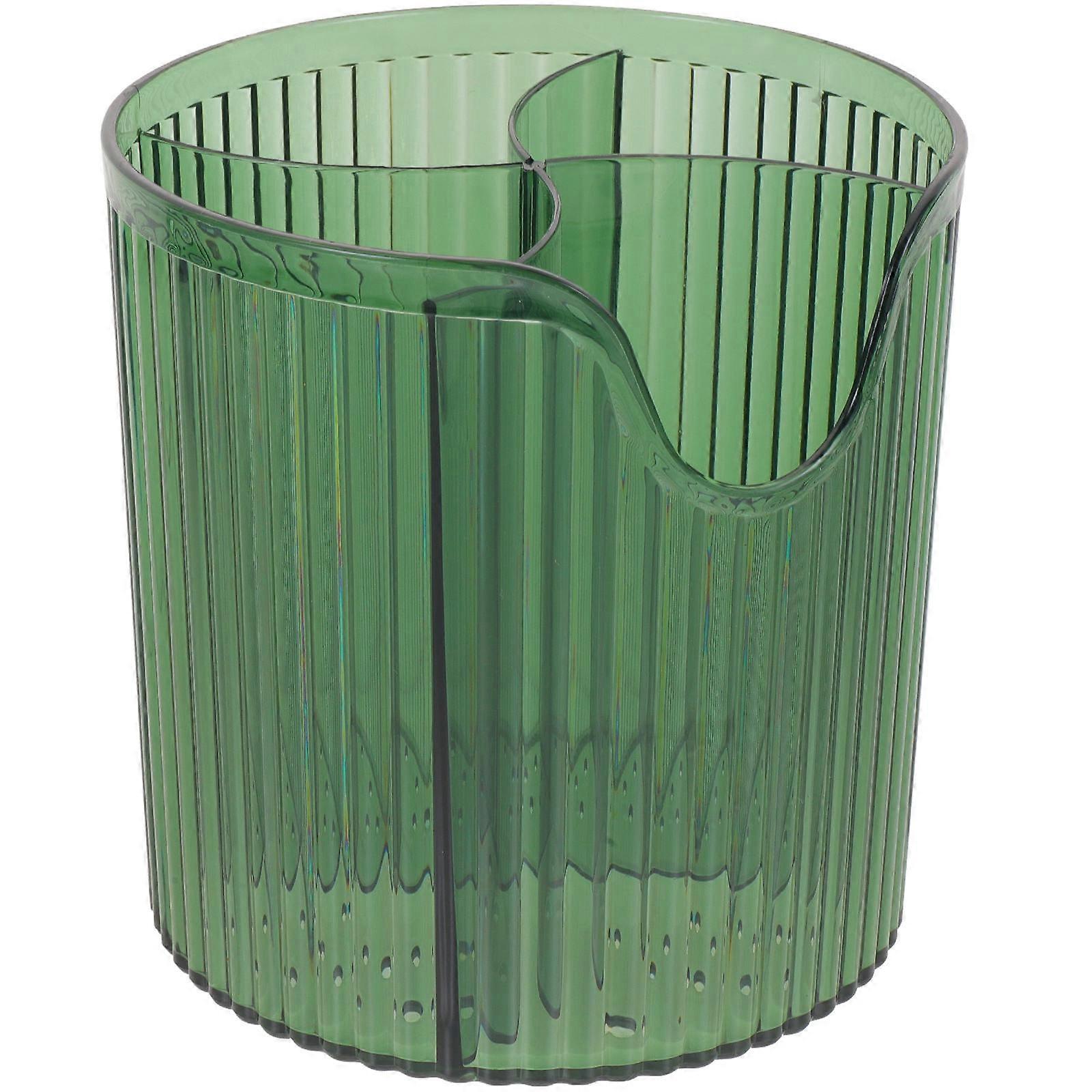 Makeup Brush Organizer for Vanity Storage 3Pcs Clear Green Holder