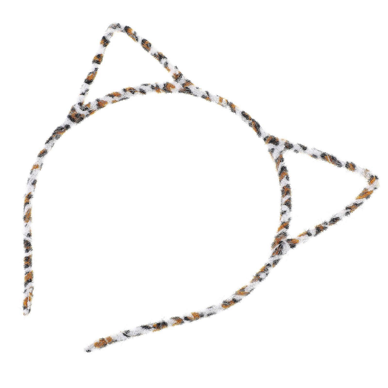 Costume Cat Ears Leopard Durable Silk Metal Headband