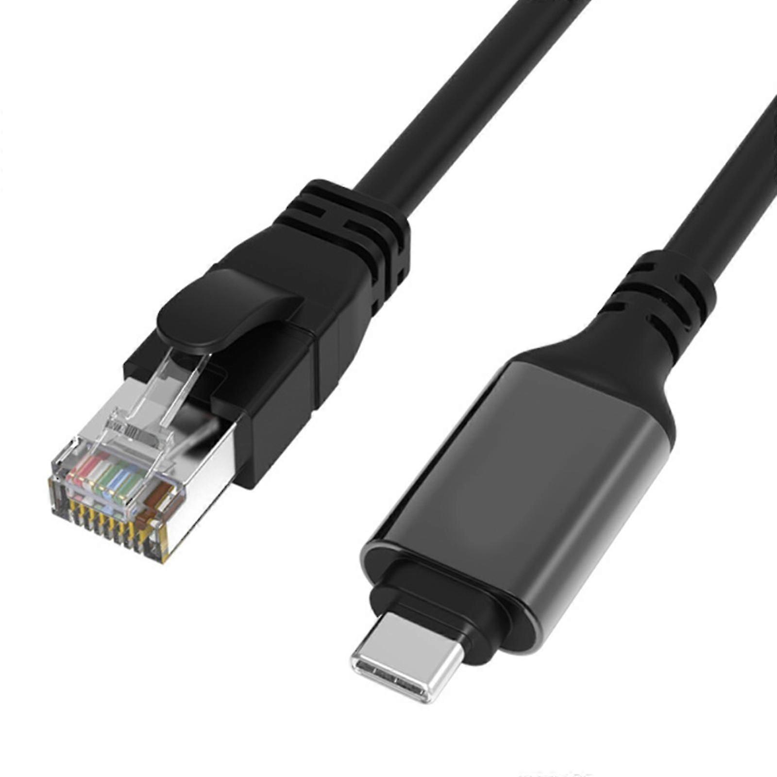 RJ45 Gigabit Ethernet Adapter with USB-C Interface - 1000Mbps Fast Data Transfer for Laptops and Routers