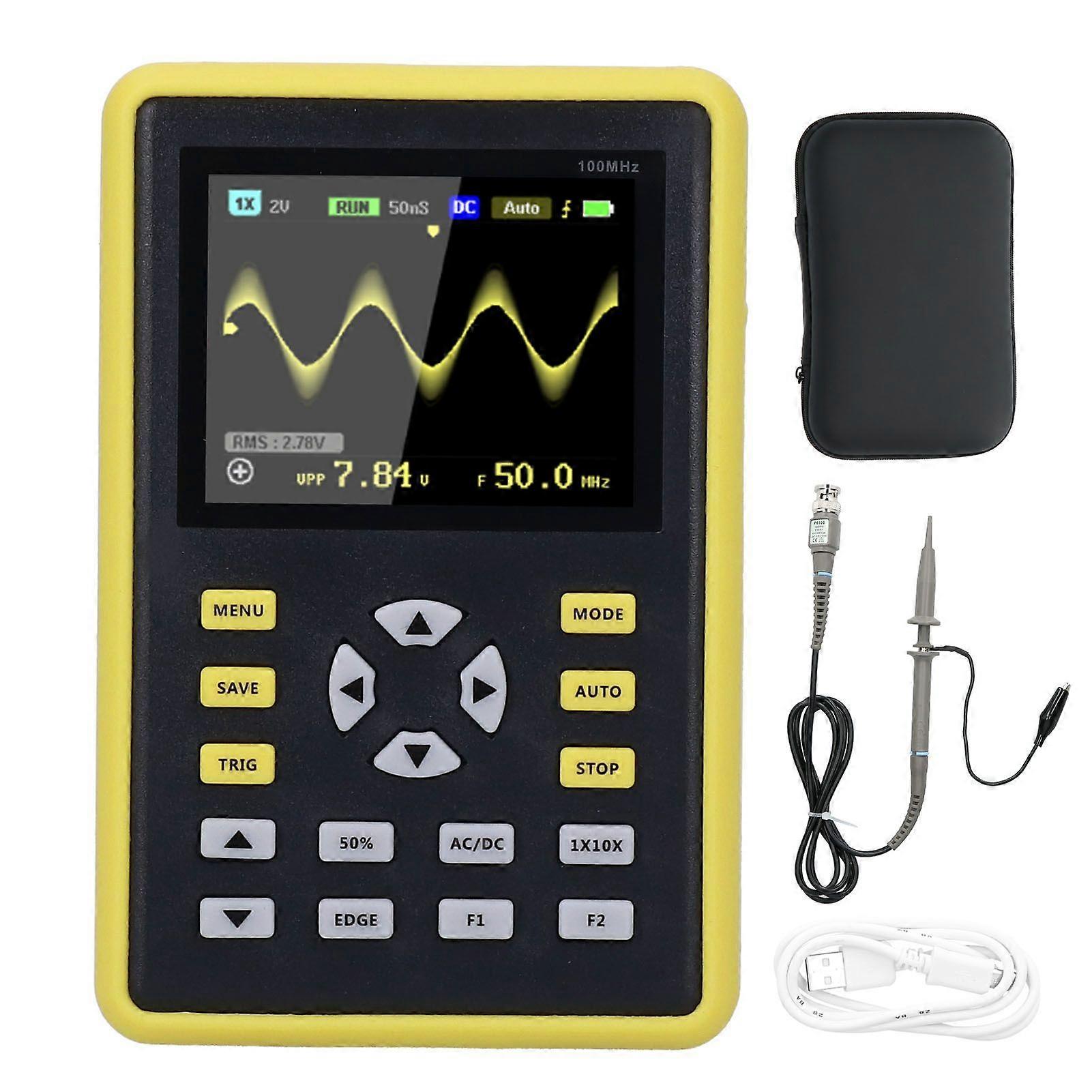 Digital Oscilloscope Handheld IPS LCD Display Screen 2.4inch 100MHz 500MS/s 5012H