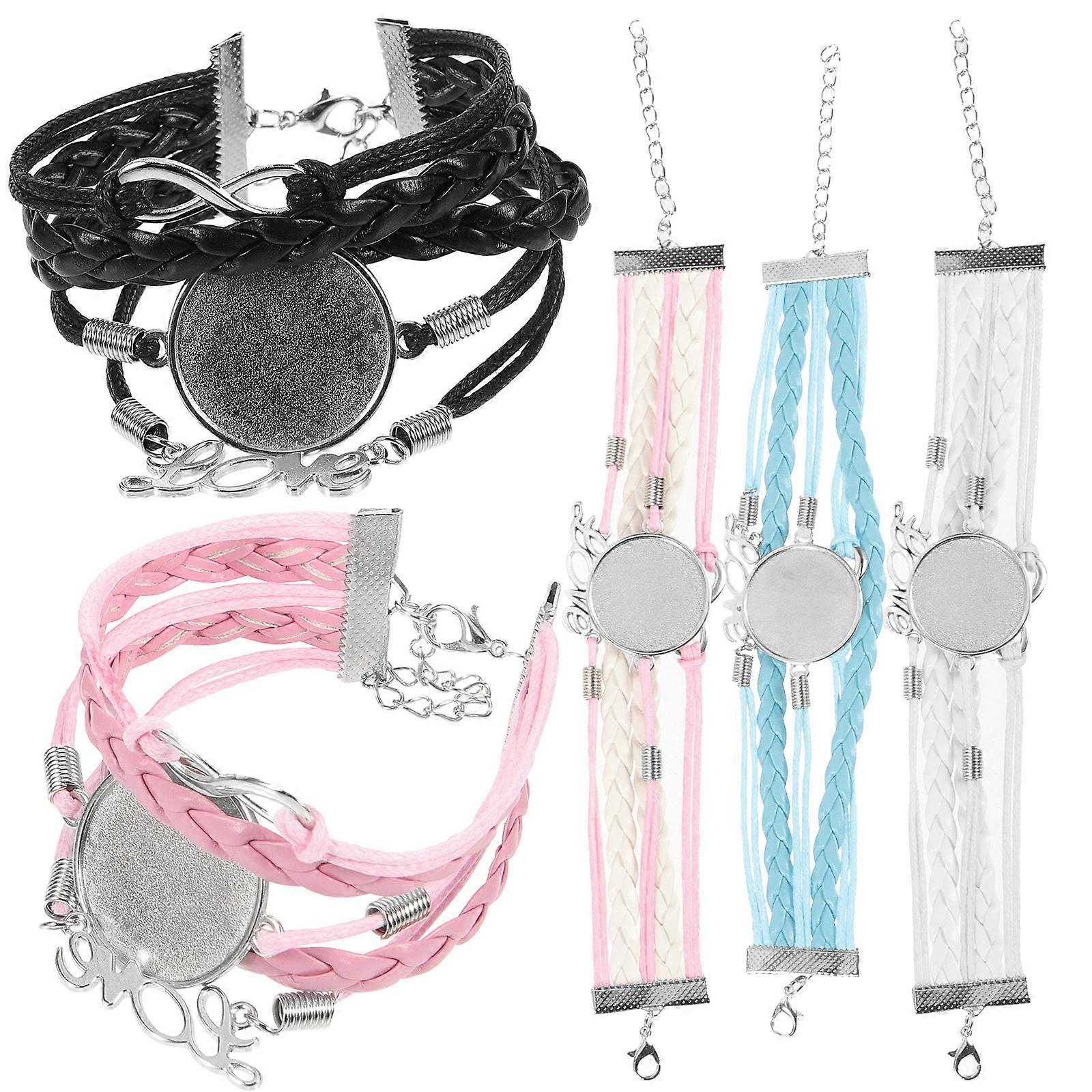 Sublimation Bezel Bracelet Blank Bangles for Decoration 10Pcs Set