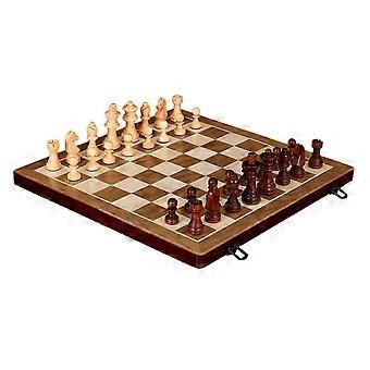 Schachset Brett Strategie Brettspiel Holz Faltschach für Erwachsene und Kinder 12inch