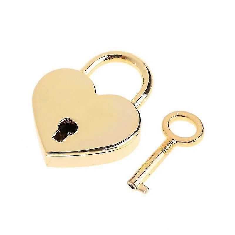 Heart Shape Vintage Old Antique Style Mini Archaize Padlocks Key Lock With Key