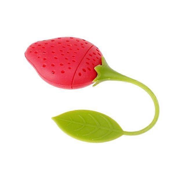 Novelty Strawberry Shaped Silicone Tea Infuser Strainer (Red+Green)