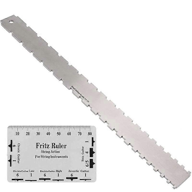 GNR3 Guitar Neck Ruler, Style: Double Teeth+String High Ruler Double Teeth+String High Ruler