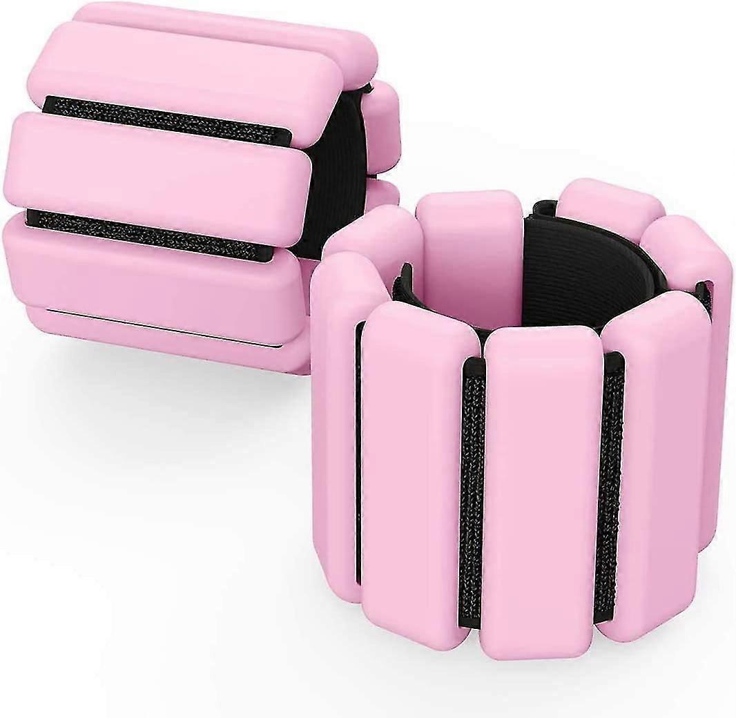 New Models2 Pcs Adjustable Wrist Weights Ankle Weights Set For Exercise Walking Jogging Yoga Etc.(pink)