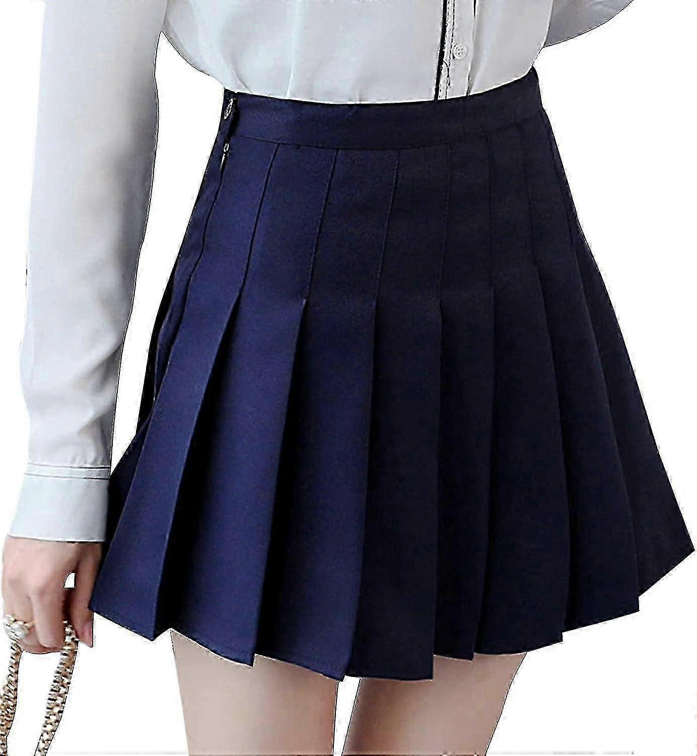 Kızlar Çocuk Rahat Yüksek Bel Flared Pileli Patenci Etek Şortlu S-2xl