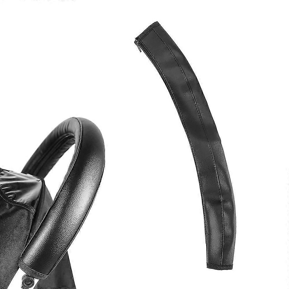 Leather Stroller Handle With Zipper Stroller Armrest Pu Stroller Handle Cover