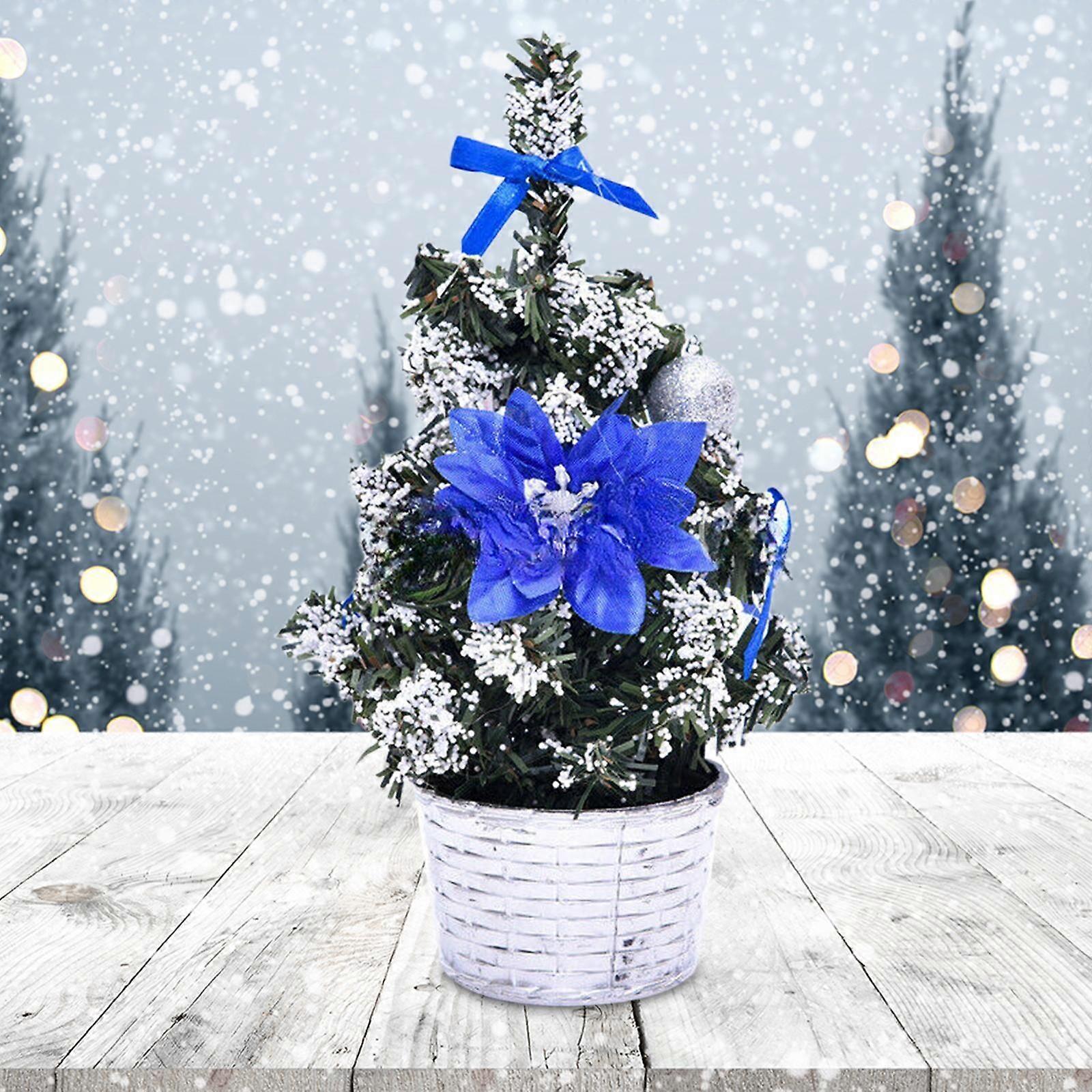 Small Christmas Tree Table Topper 7.87 Inch for Window Home Shelf