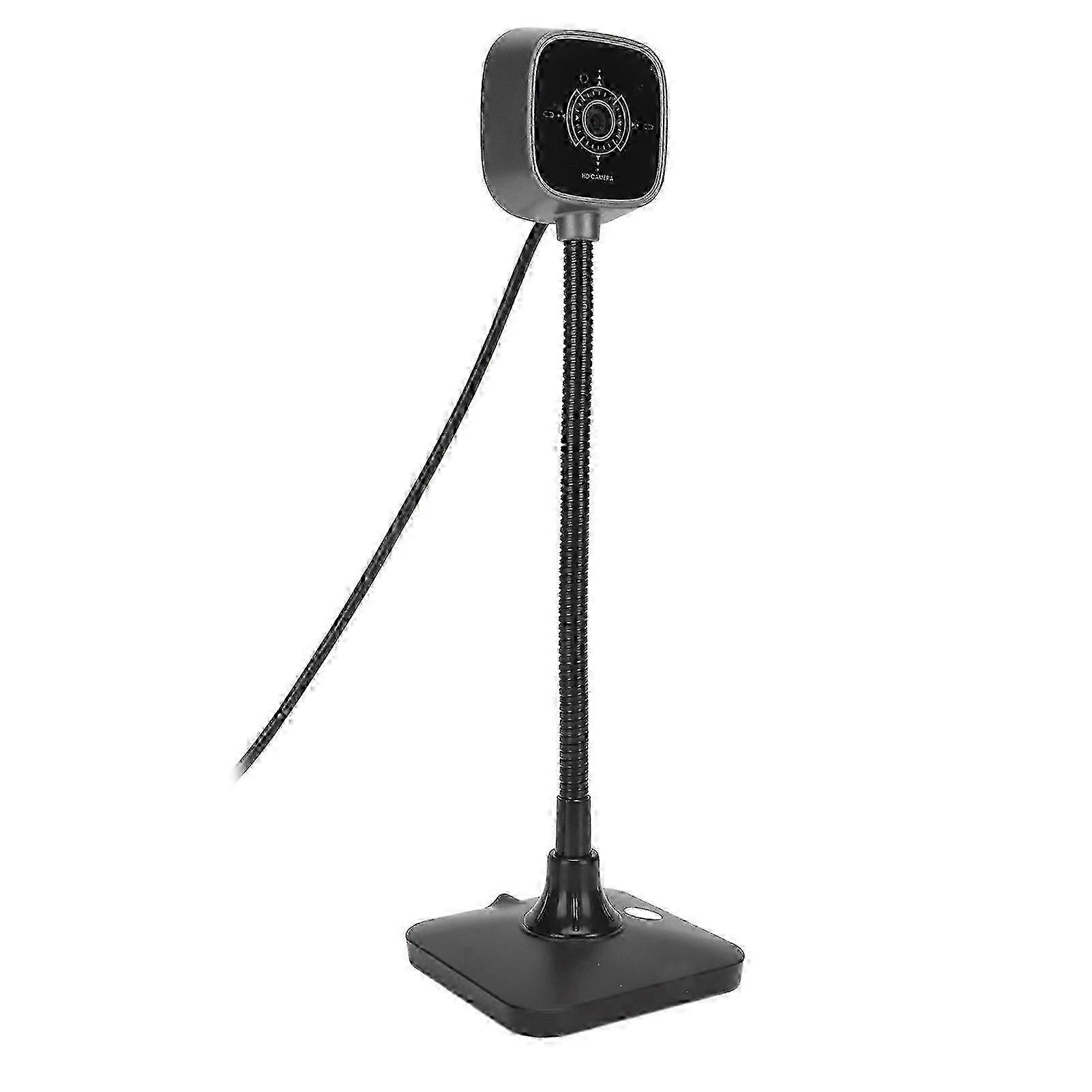 USB Camera HD Noise Reduction Bendable Tube Desktop Webcam with Microphone for Video Conferencing