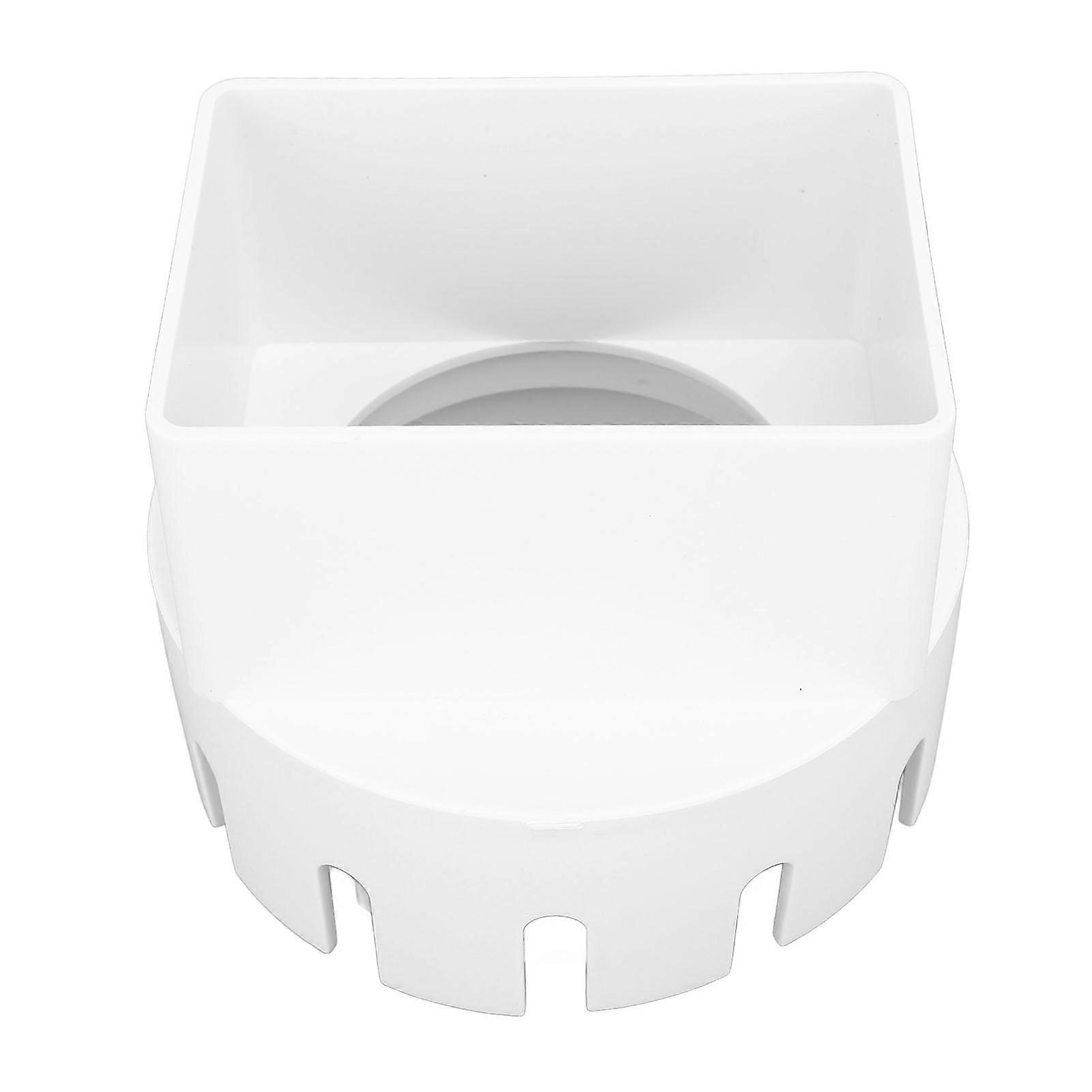 Rain Gutter Downspout Adapter 3x4 Inch PVC Square Rain Gutter to Drain Pipe Adapter for Outdoor White 