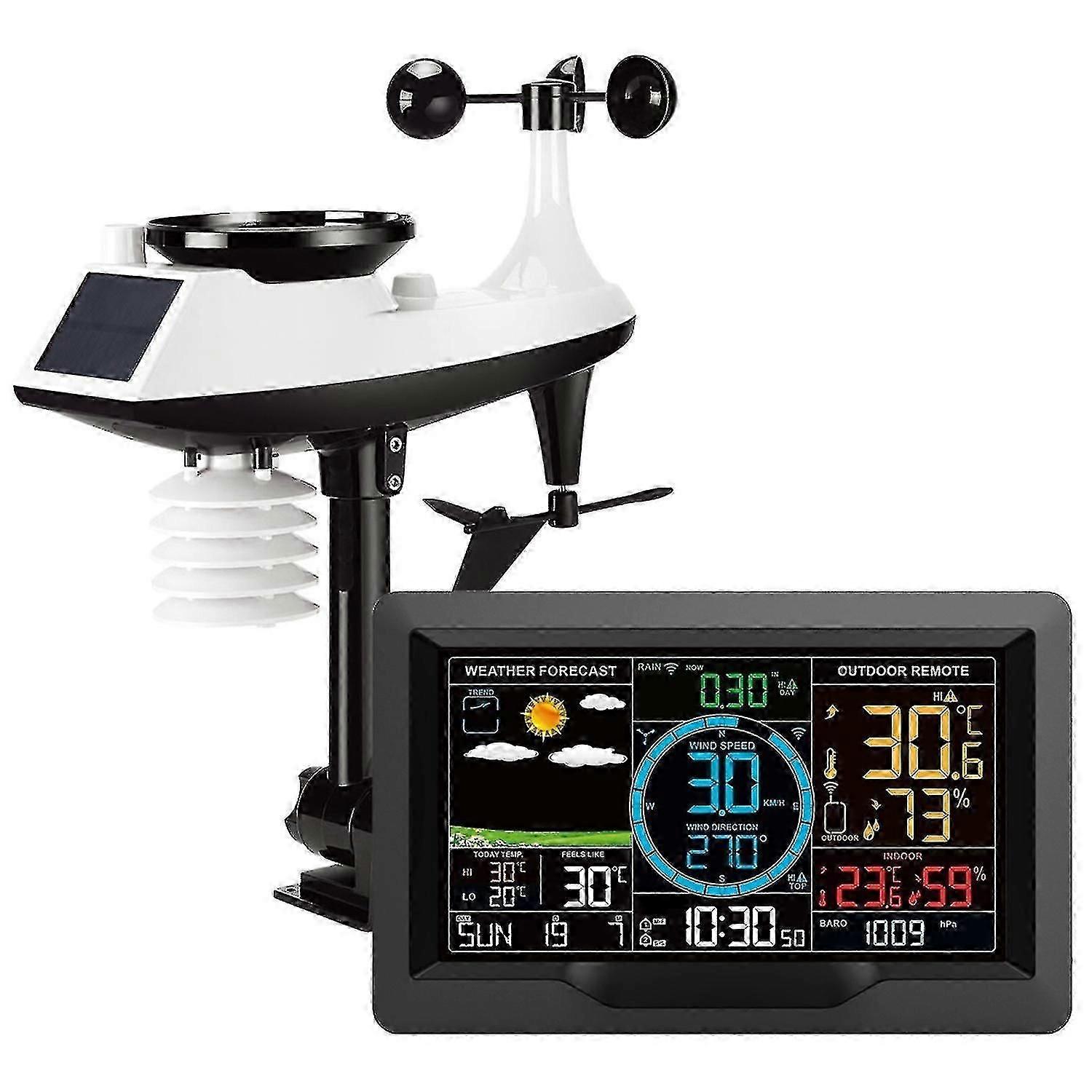 FJ3390A Professional Weather Station Temperature Humidity Wind Speed Rainfall Detection