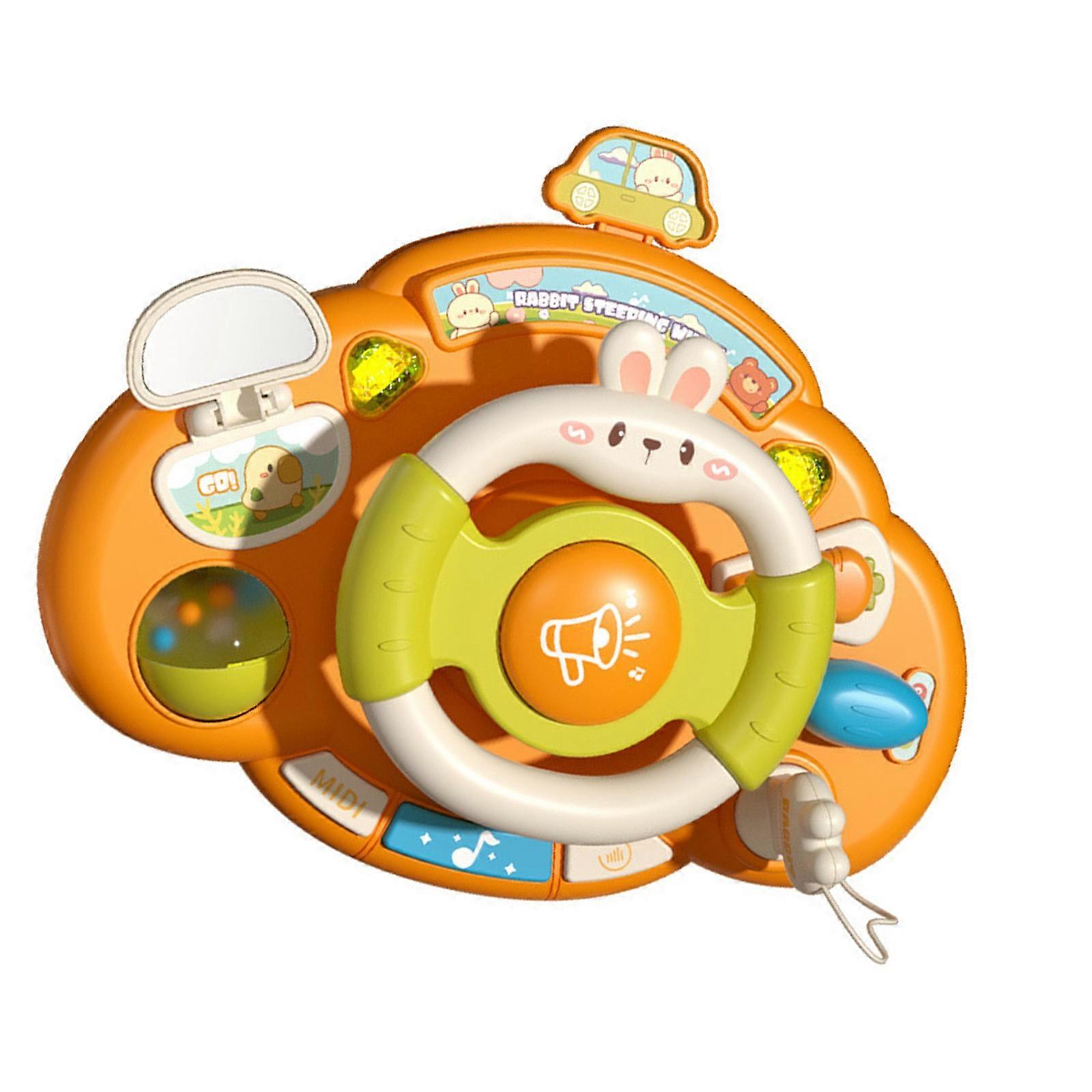 Childrens Educational Car Dashboards Playset Realistic Instrument Panel Sound Effects Cognitive Development Activity Toy Multicolor