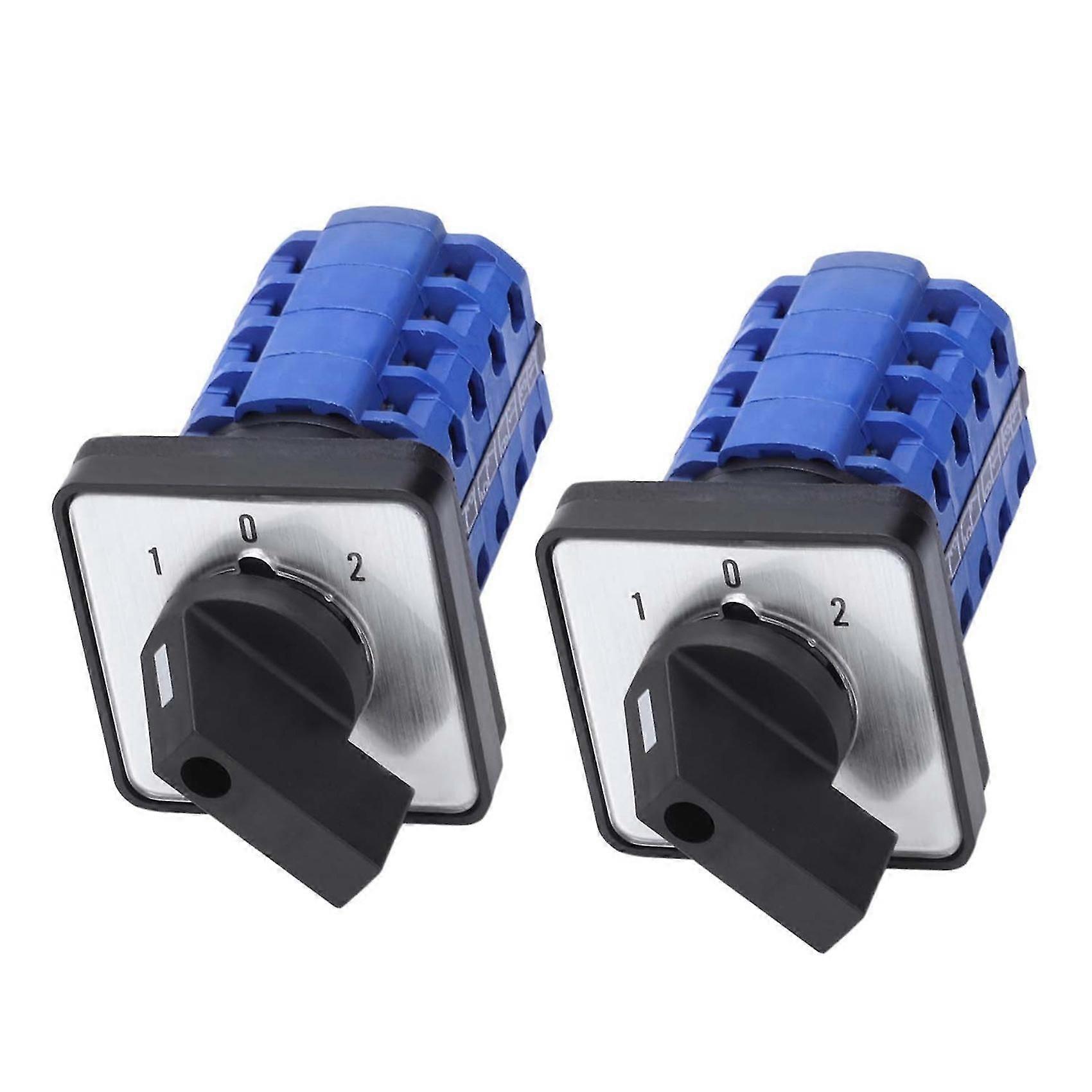 2x Szw26-20/d404.4 660v 20a 3 Position Panel Mounting Select Rotary Cam Changeover Switch