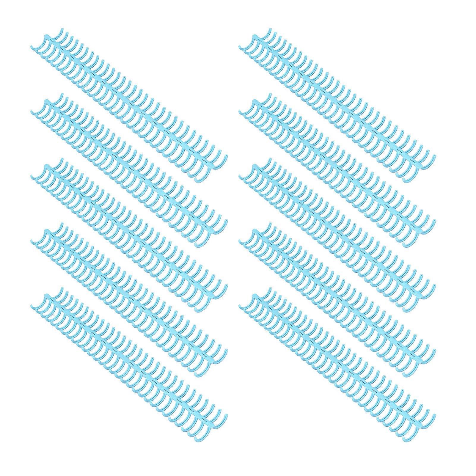 10 Pcs Binding Comb 19mm 30 Ring 150 Sheet Capacity Plastic Comb Binding Spines for A4 B5 A5 Paper Transparent Blue