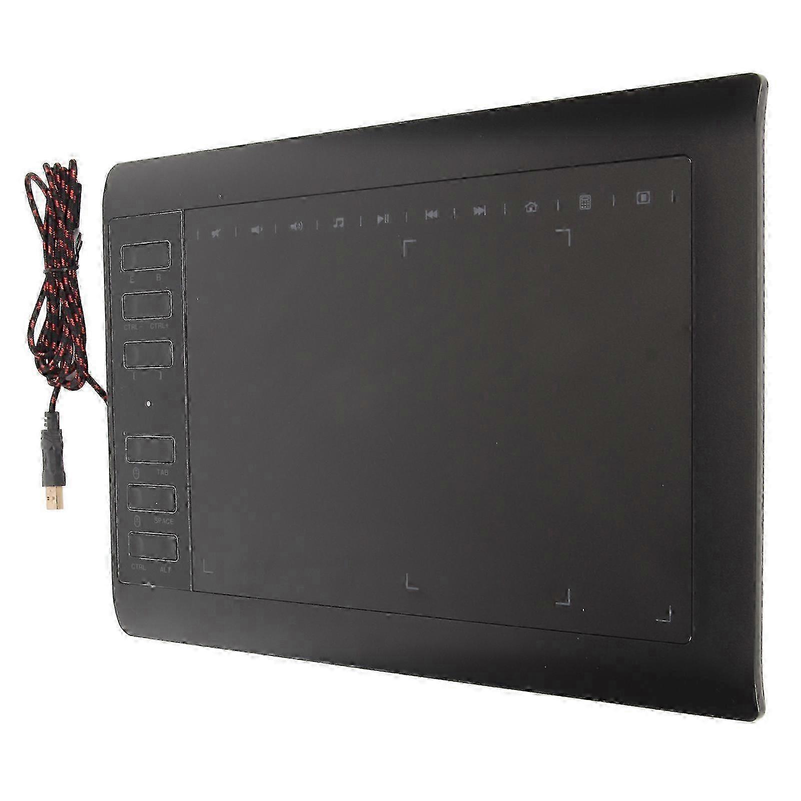 Graphics Drawing Tablet 8192 Levels Pressure 233PPS 5080LPI Shortcut Keys Digital Art Tablet for Phone Laptop Desktop