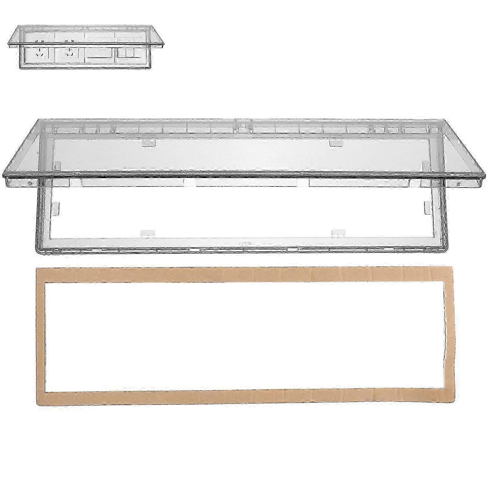 Practical Four-position Socket Waterproof Cover Adhesive Wall Outlet Protector Power Switch Dust Cover