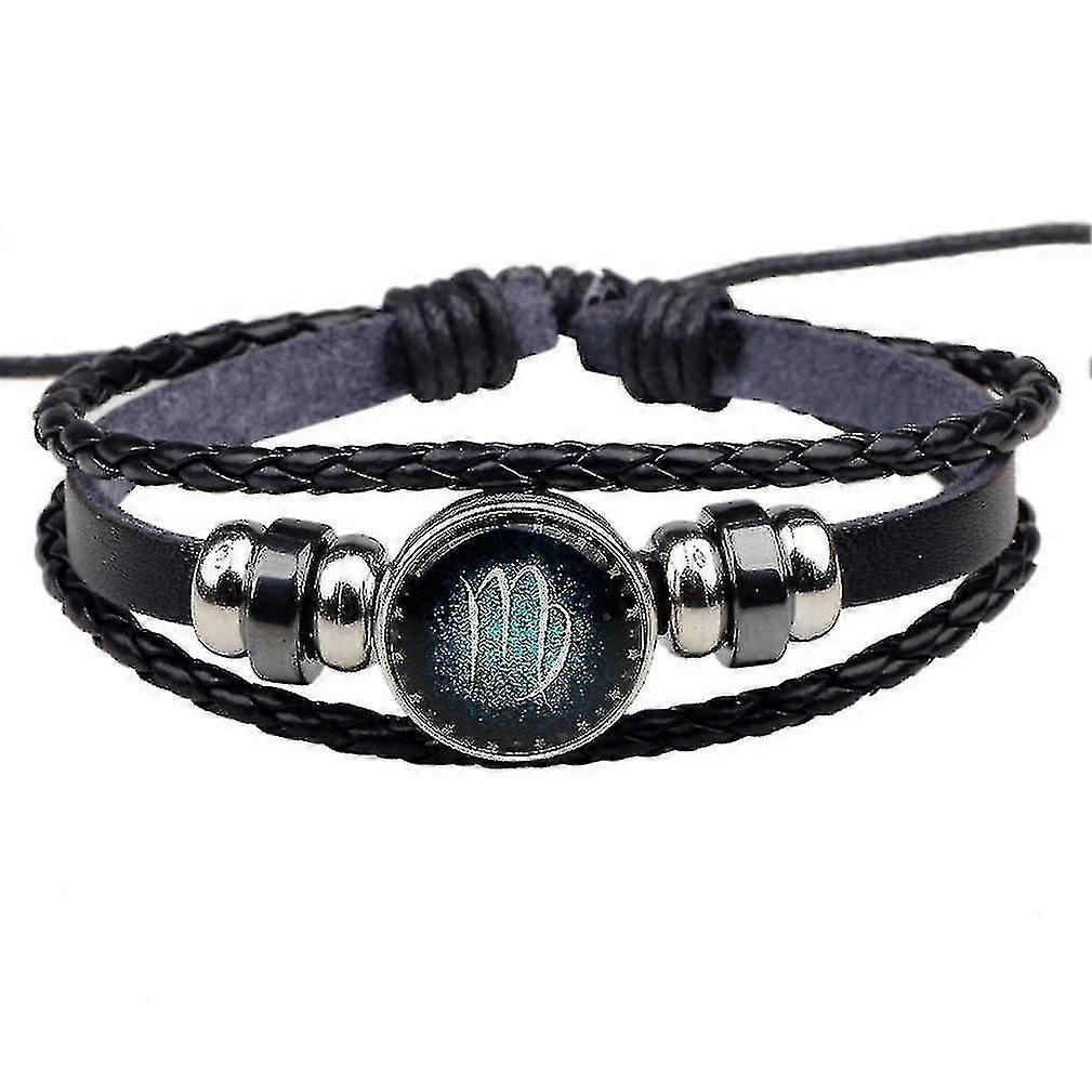 Luminous Woven Constellation Leather Beaded Bracelet