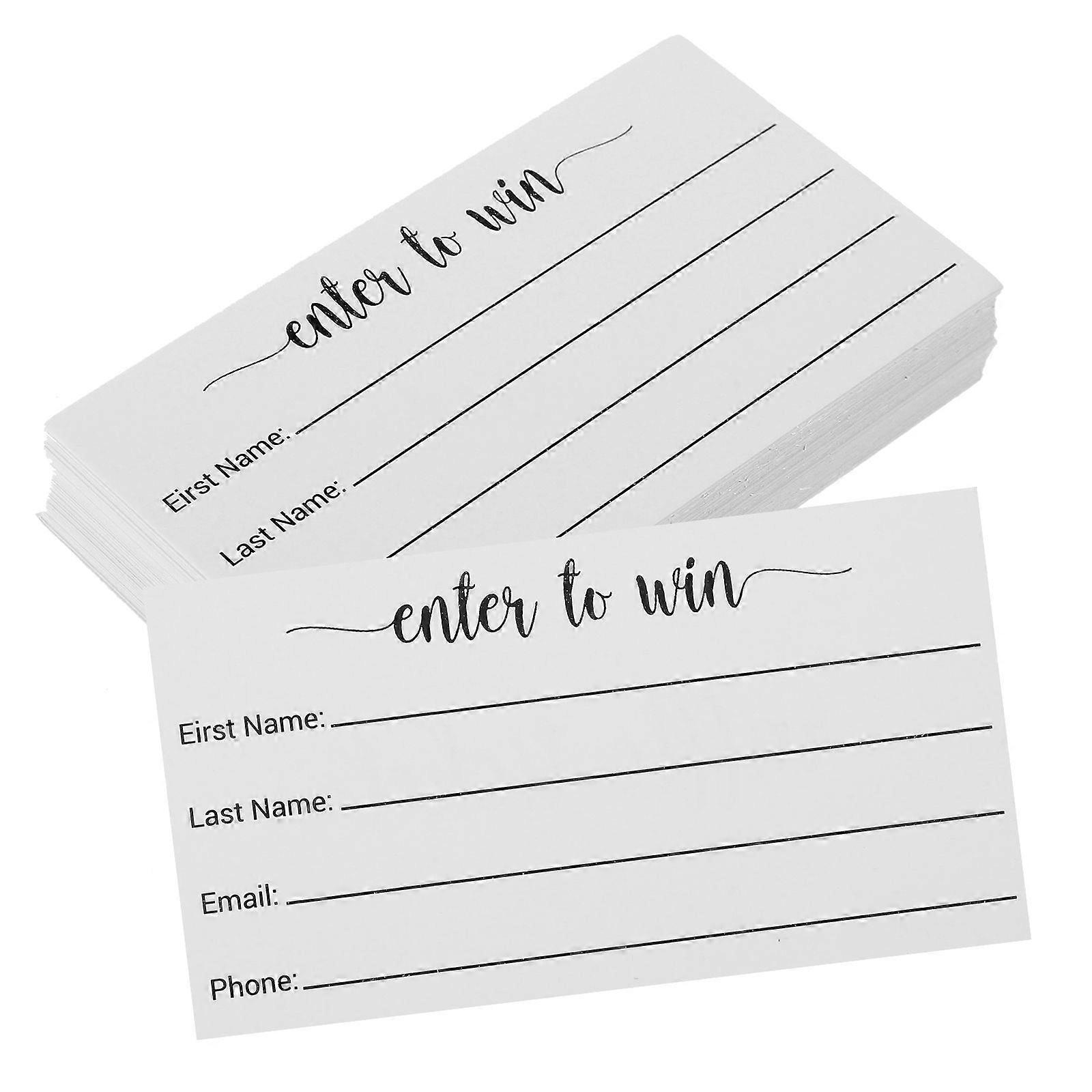 100pcs Entry Form Cards Blank Ballots Cards Multi-use Voting Cards Raffle Ticket Sheets