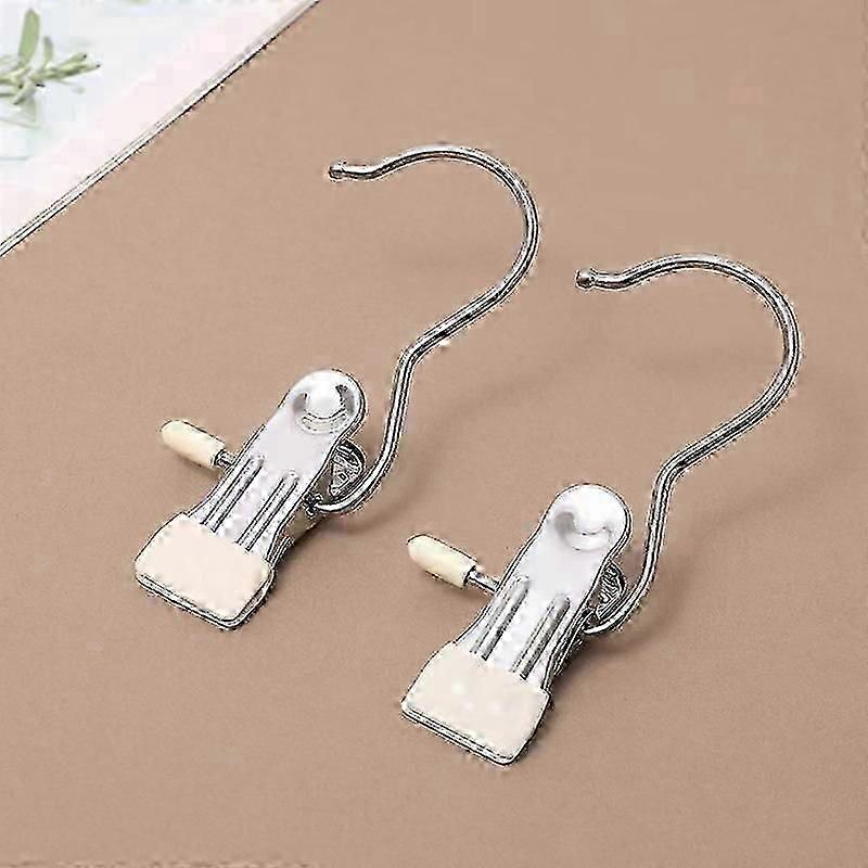 5Pcs Boot Hooks Seamless Clothes Hooks Sock Clips Metal Beige