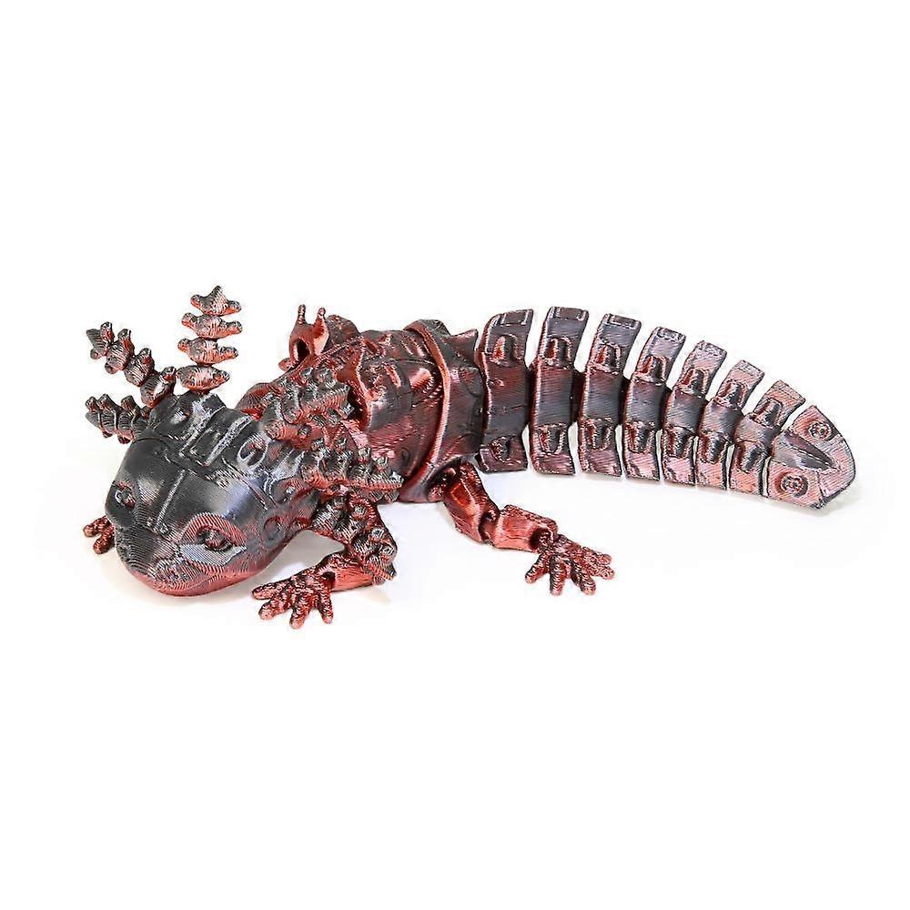 Multicolor 3D Printed Axolotl Model Multi-jointed Articulated Animal Figurine  Desktop Decoration