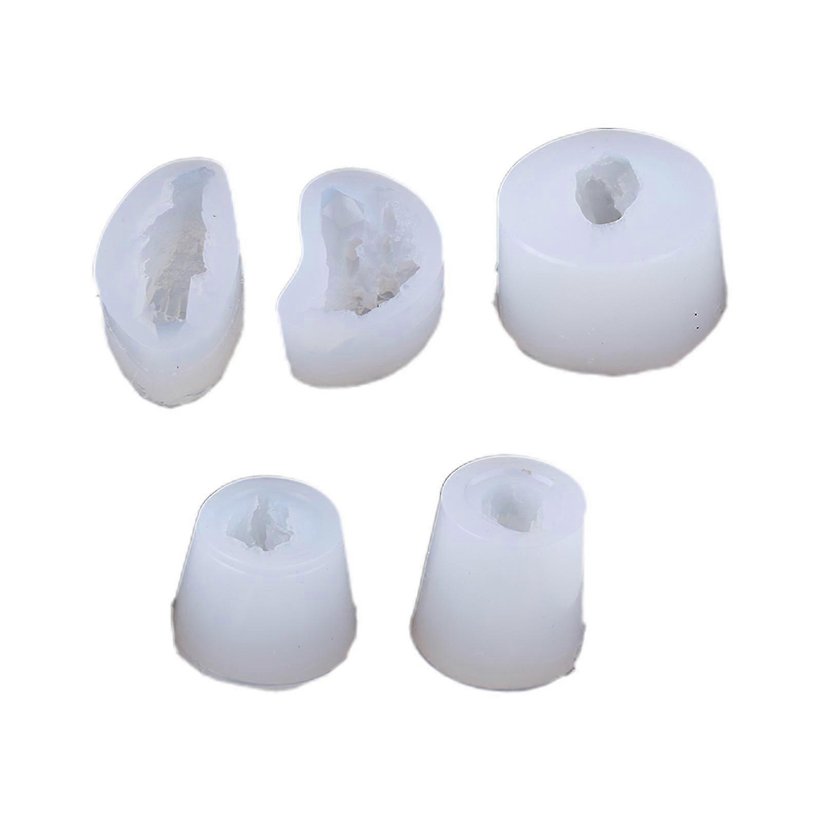 الحجر الدروزي الطبيعي الكوارتز الصخور العنقودية راتنجات الايبوكسي العفن صنع المجوهرات أدوات- fg