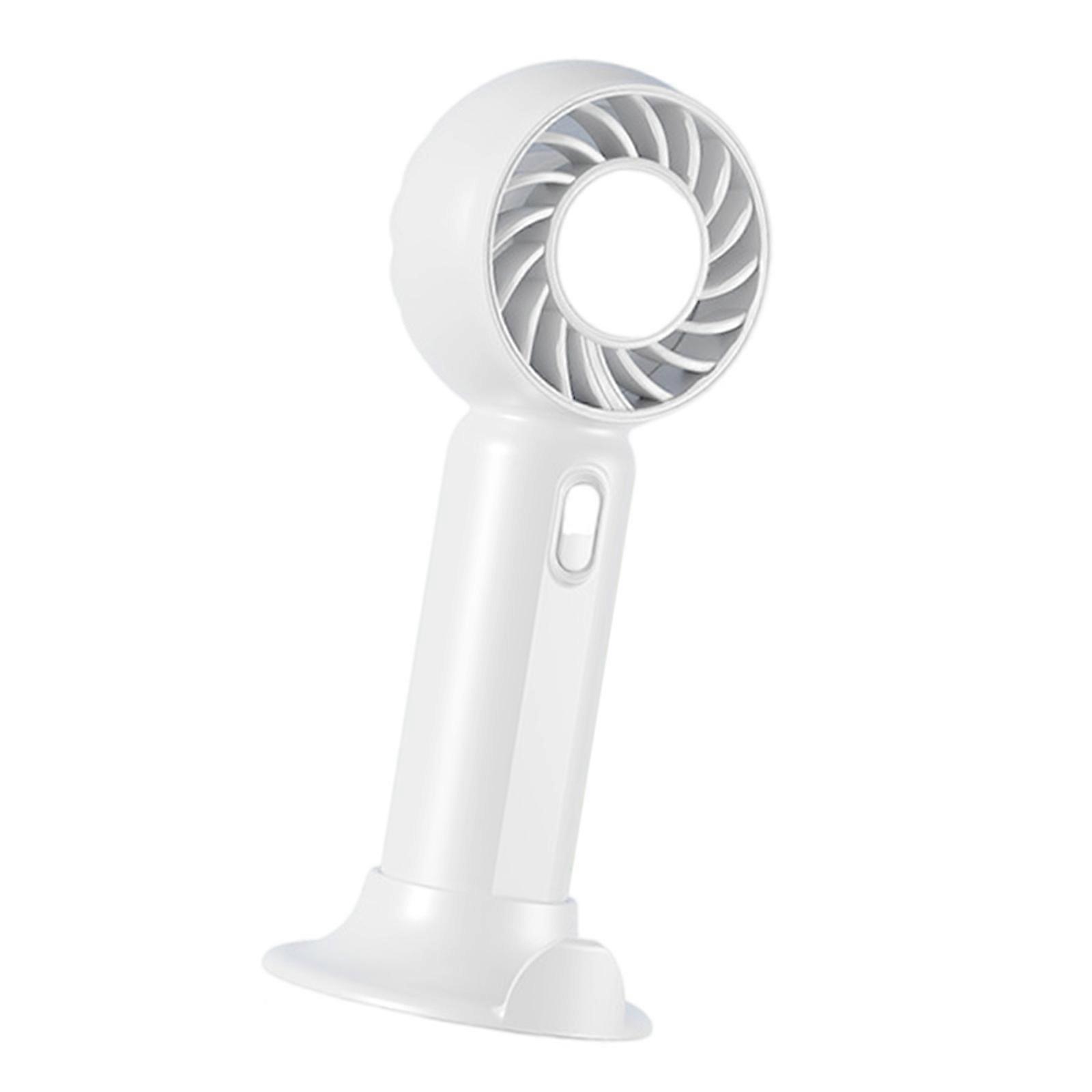מאוורר קירור כף יד מאוורר חשמלי לטעינת USB נייד עם הגדרת שלוש מהירויות מתכווננת לפעילות ביתית או חיצונית לבן