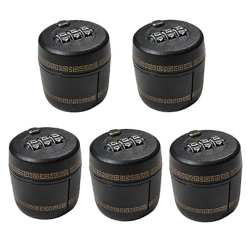 5pcs Bottle Password Combination Lock for Wine, Liquor, Whiskey Bottles, with Wine Stopper and Vacuum Function