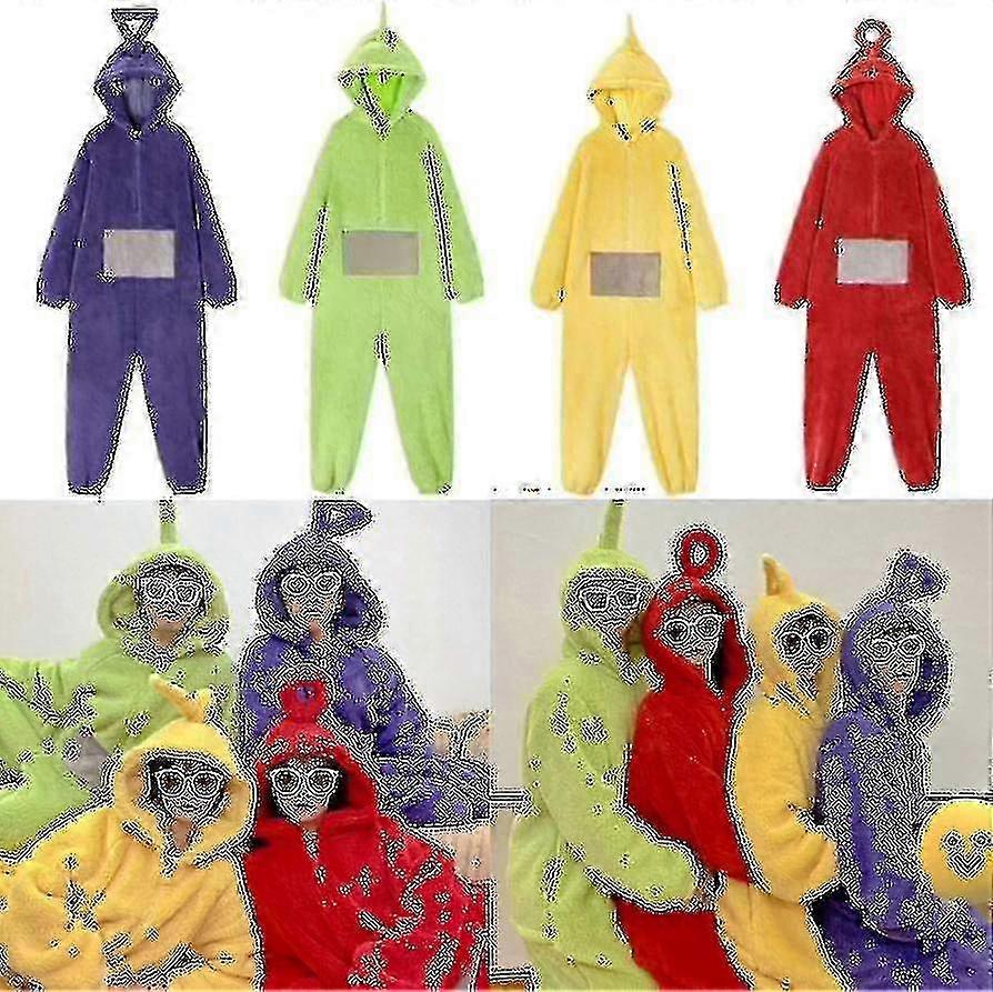 Anime Teletubbies Kostüm Yetişkin Noel Pijama Pijama Pijama Pijama Tulum