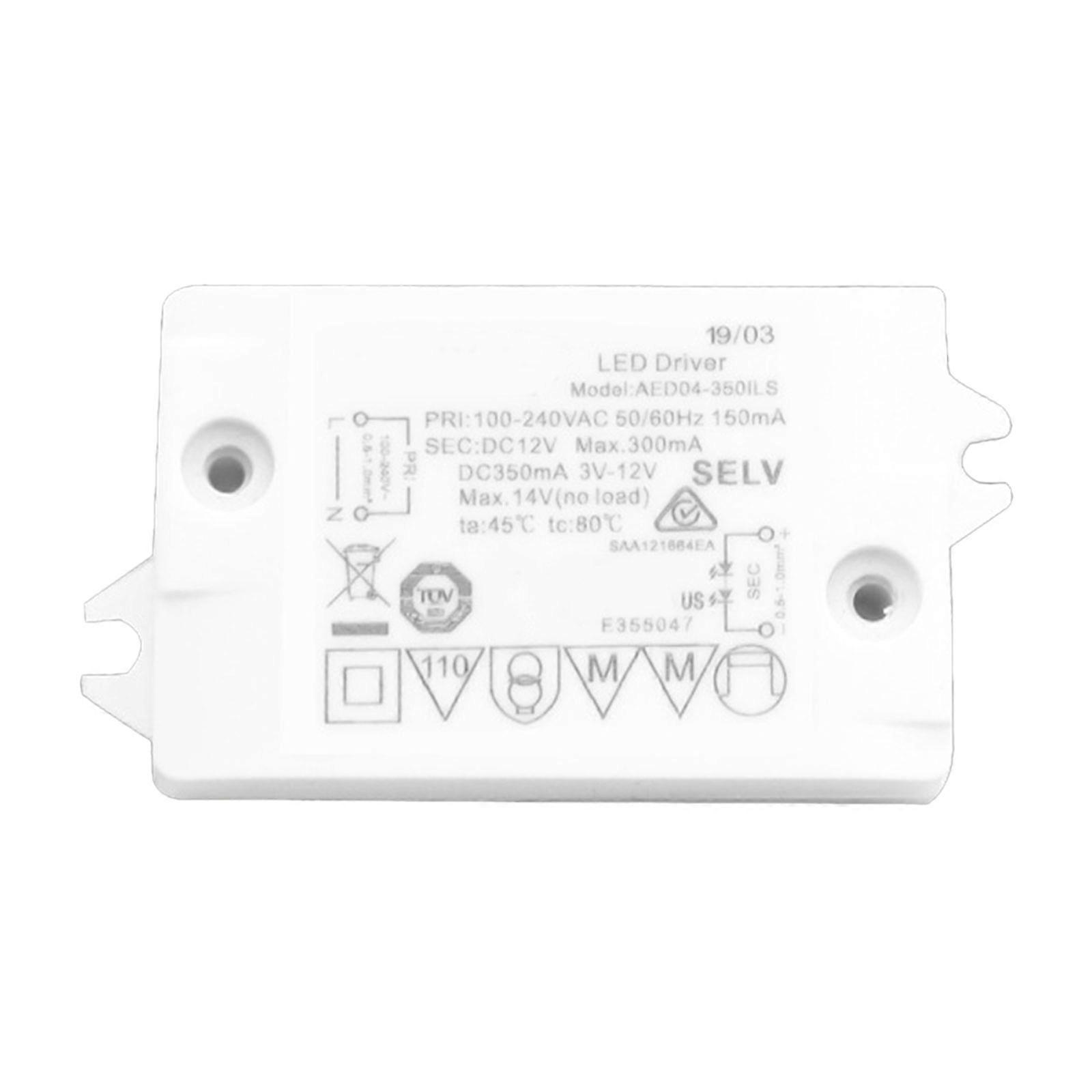 LED Driver 350mA Constant Current Power Supply with Automatic Shut LED Lighting Power Sources Simple to Use for Safety Multicolor