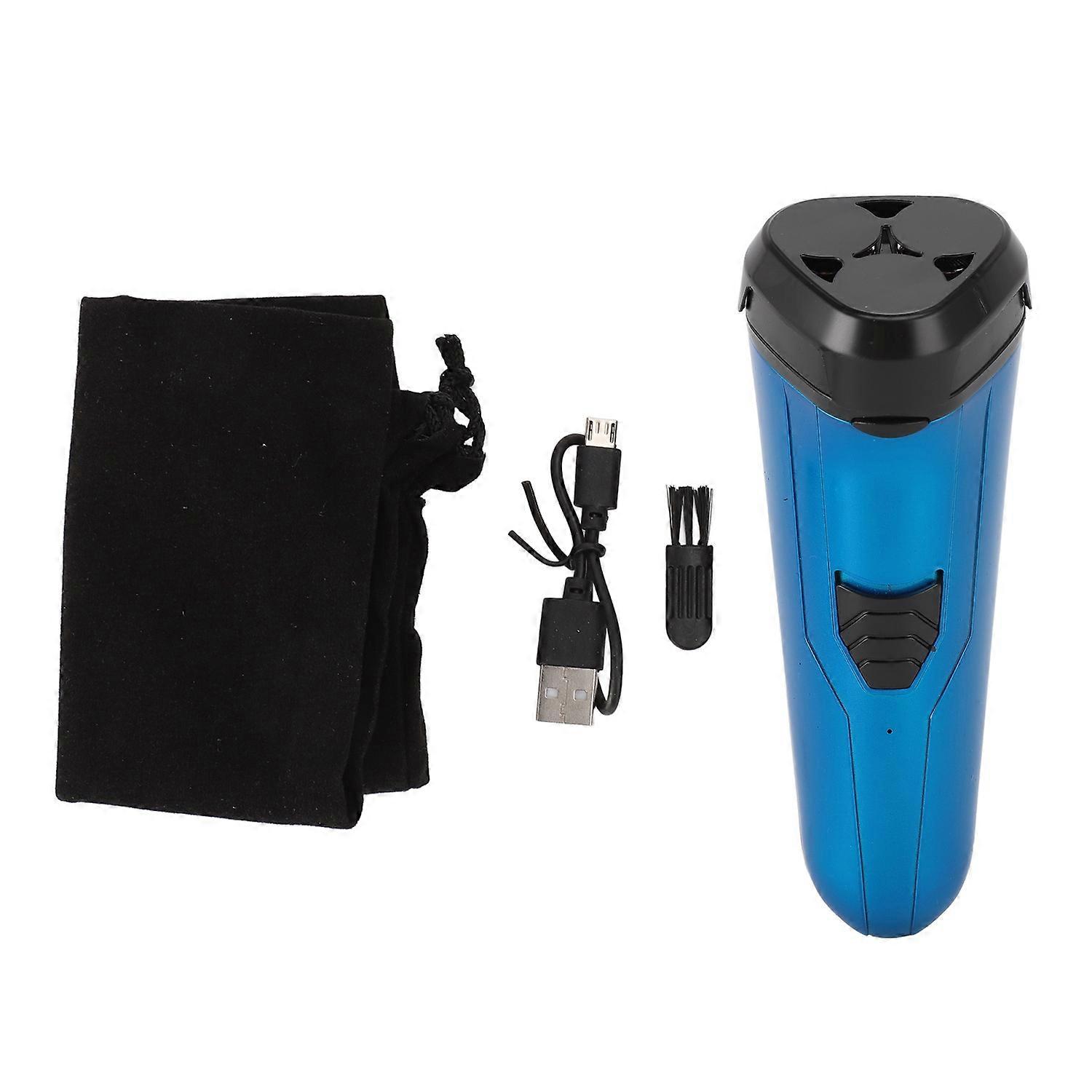 Electric Beard Trimmer 3 Floating Heads Rechargeable Precise Cutting Cordless Beard Clipper for Men 