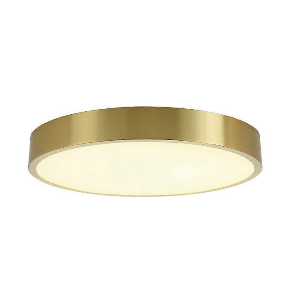 Modern Chandelier UltraThin Round Copper Ceiling Light 3 Color Temperatures Adjustable LED Flush Mount 40 Cm