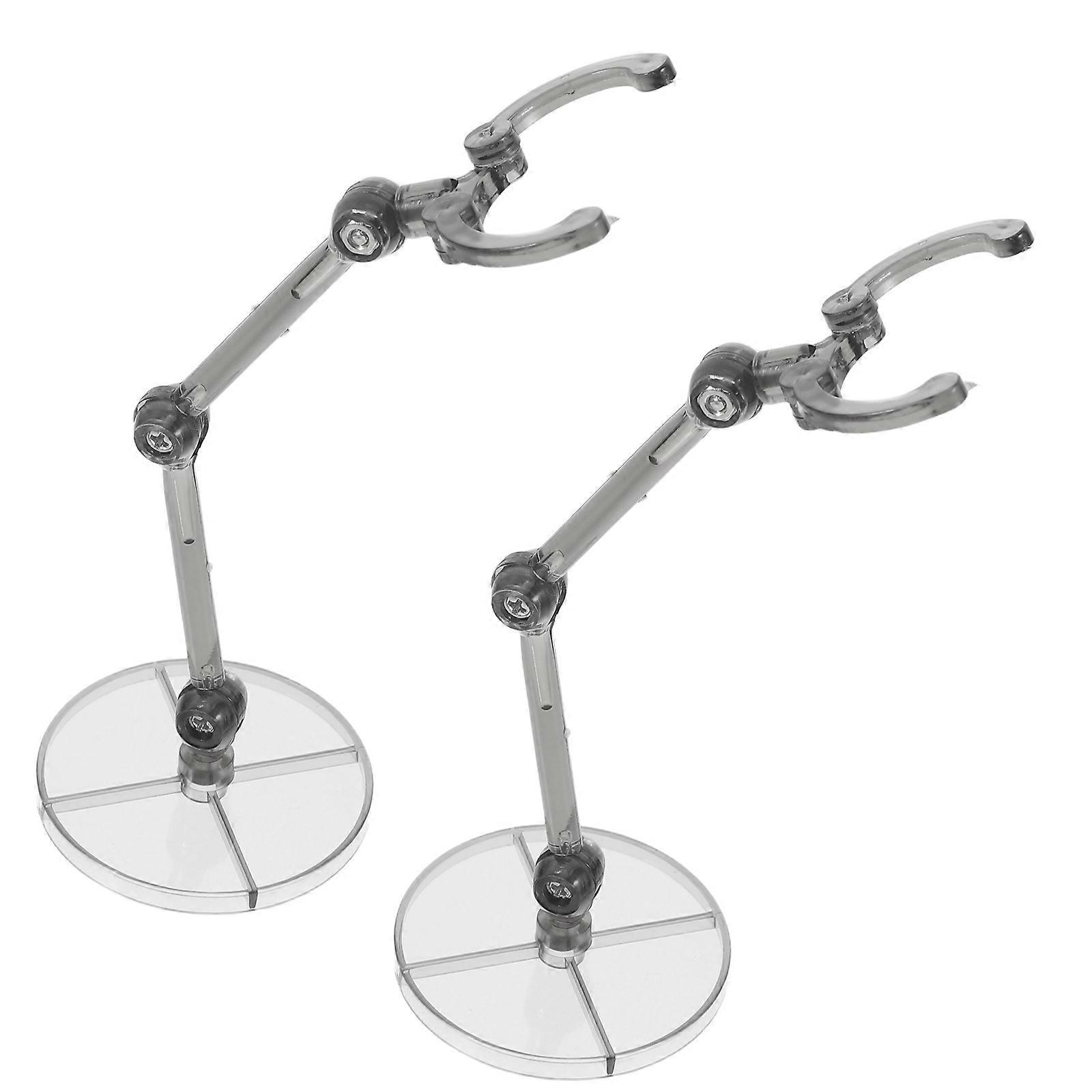 Clear Action Figure Stands Stable Support Doll Holder Base For Figures And Dolls Desktop Action Figure Holder 2Pcs