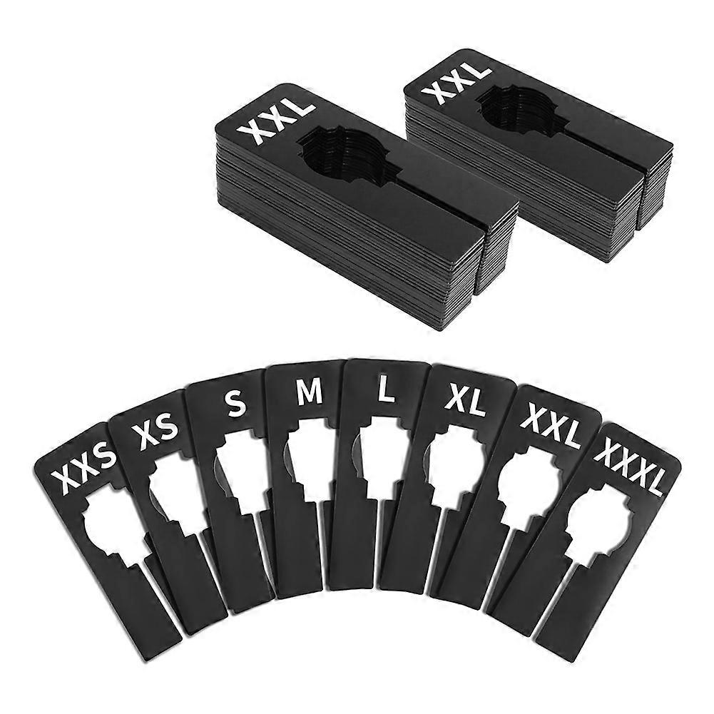 Lot de 40 séparateurs de placard, inscriptibles et réutilisables, pré-imprimés en 8 tailles, noirs