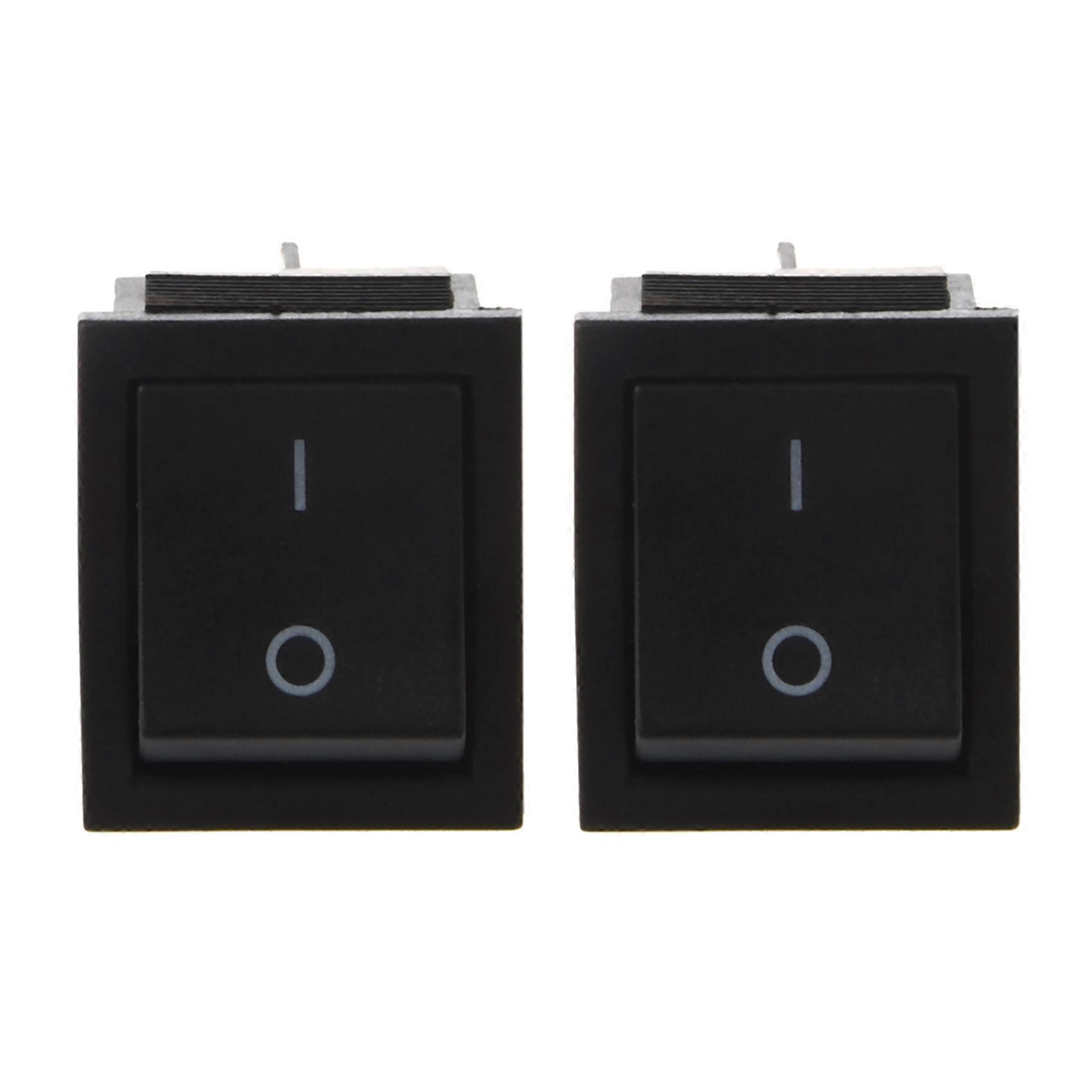 2X AC 250V 16A 4 Pin ON/OFF I/O 2 Position DPST Snap in Boat Rocker Switch 28X21mm