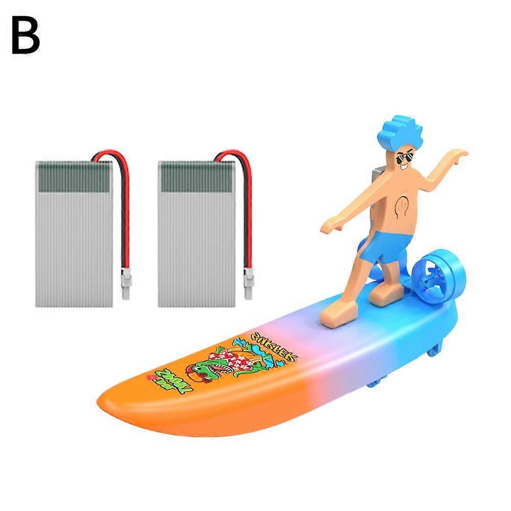 2 In 1 Amphibious RC Surfboard Water And Land Remote Control Toy With 15 Min Playtime Waterproof Design For Pools Lakes