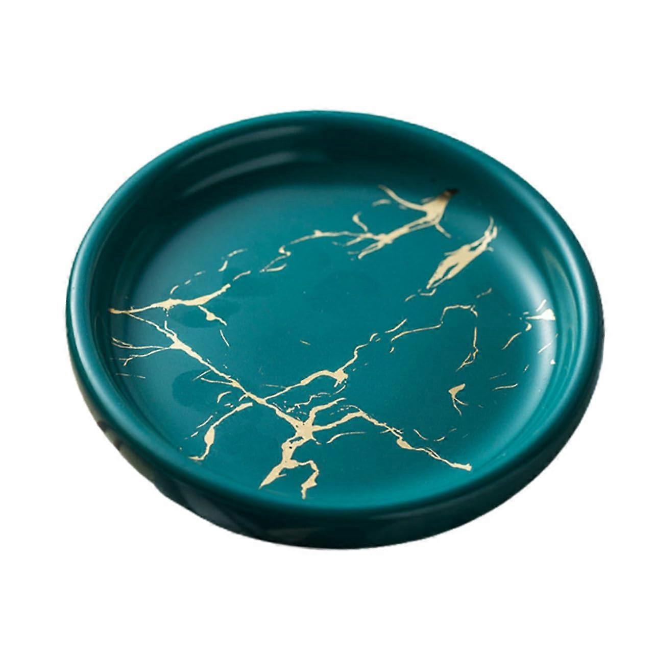 Ceramic Marble Stripe Soap Dish with Smooth Surface for Bathroom Storage and Easy Cleaning