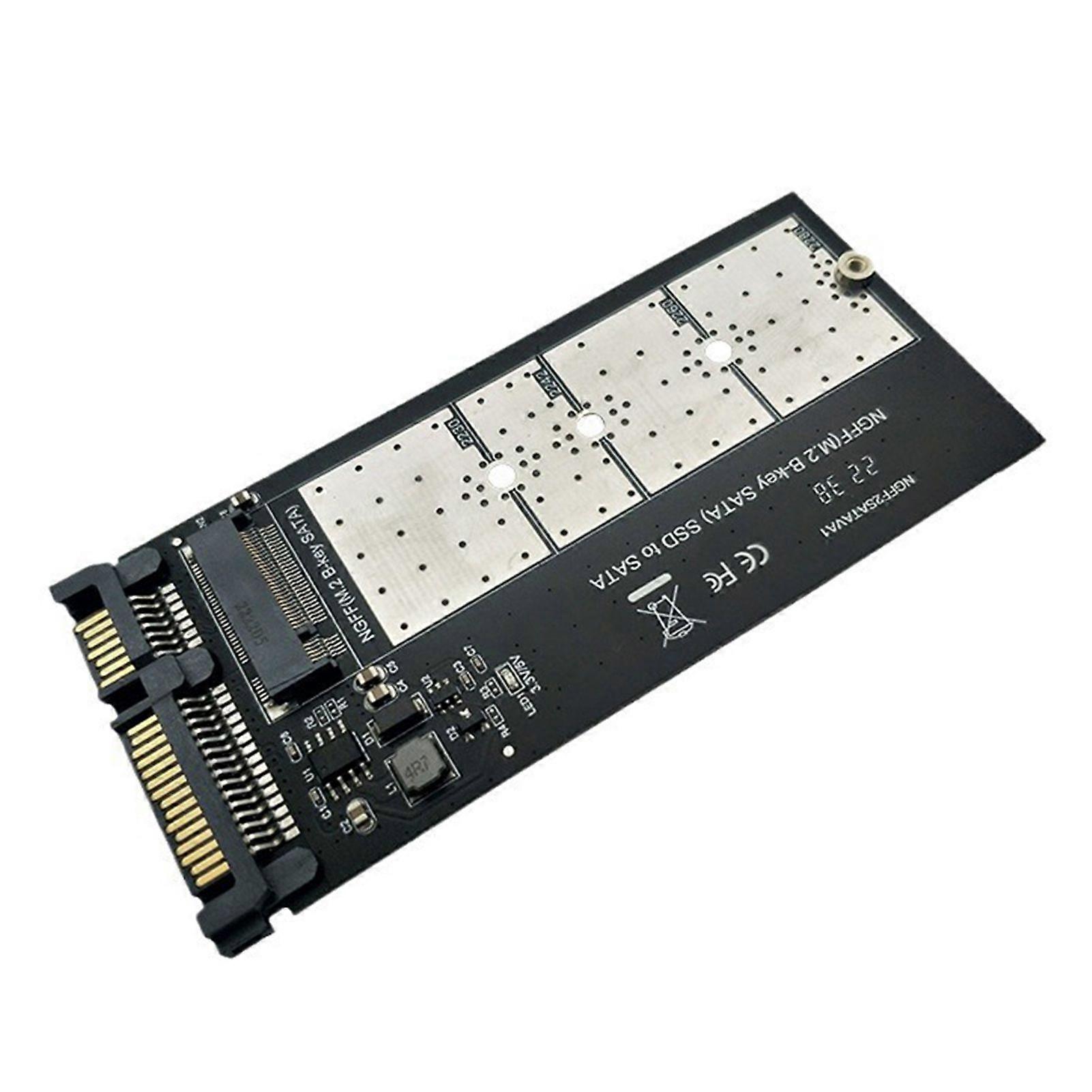 M.2 NGFF to SATA Adapter Card with Screwdriver B Key SSD Converter NGFF M.2 to 2.5 Inch SATA III Adapter Board for NGFF M.2 2280 2260 2242 2230 SSD