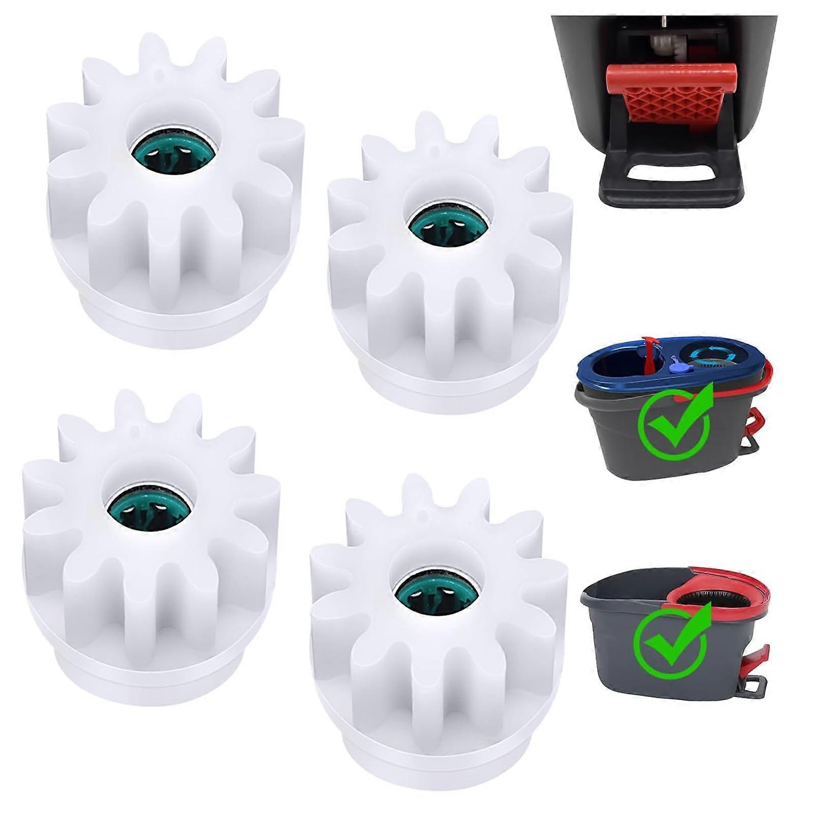 Spin Mop Bucket Replacement Gears Set with One Way Clutch Bearing, Compatible with Spin Mops (4PCS)