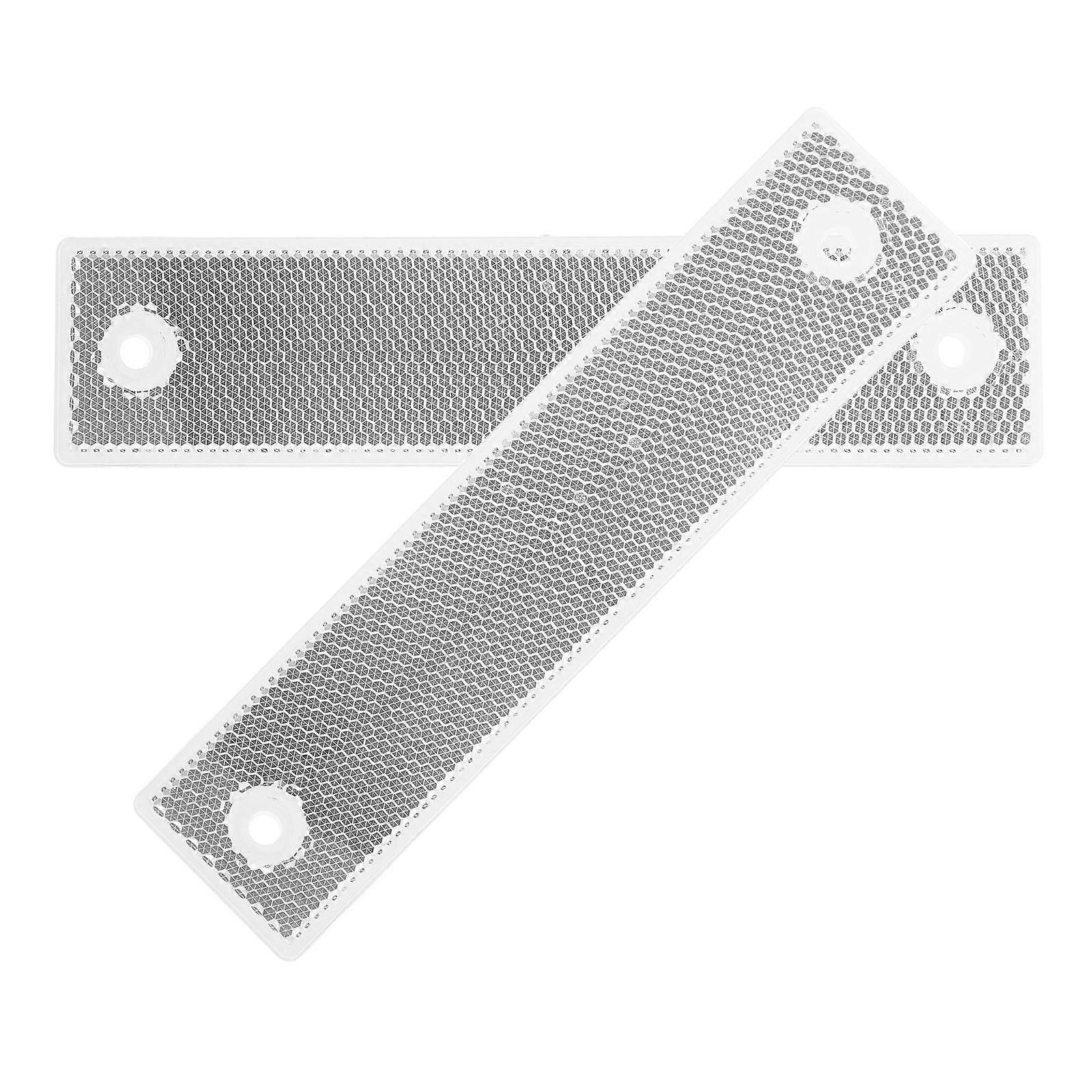 Rectangular Guardrail Reflector Acrylic Reflective Road Marker 2Pcs for Traffic Safety