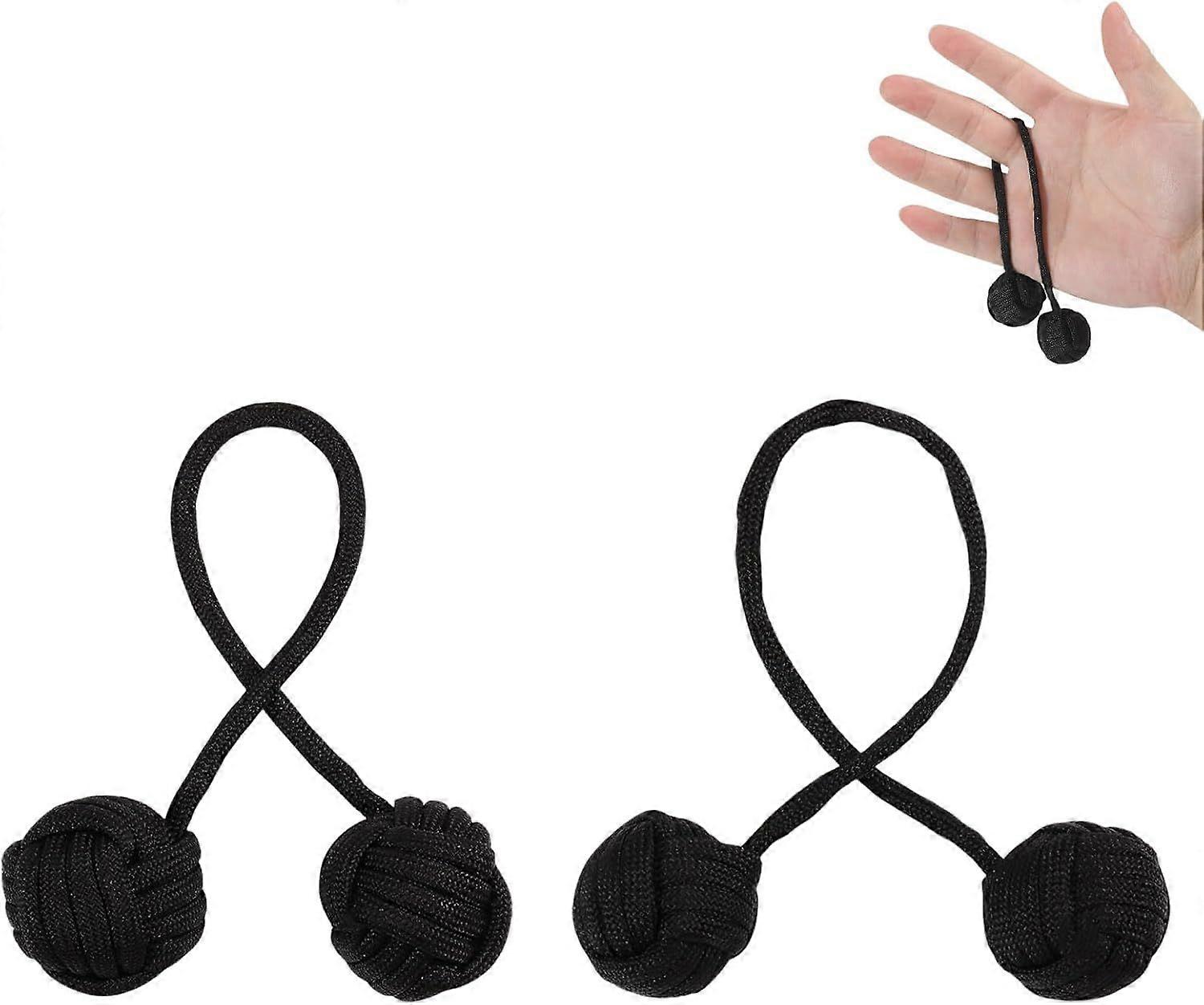 2 Pcs 2 Style Fidget Beads Skill Toys Fidget Toys Beginners Worry Beads with Steel Ball and Cord Portable Leisure Toy