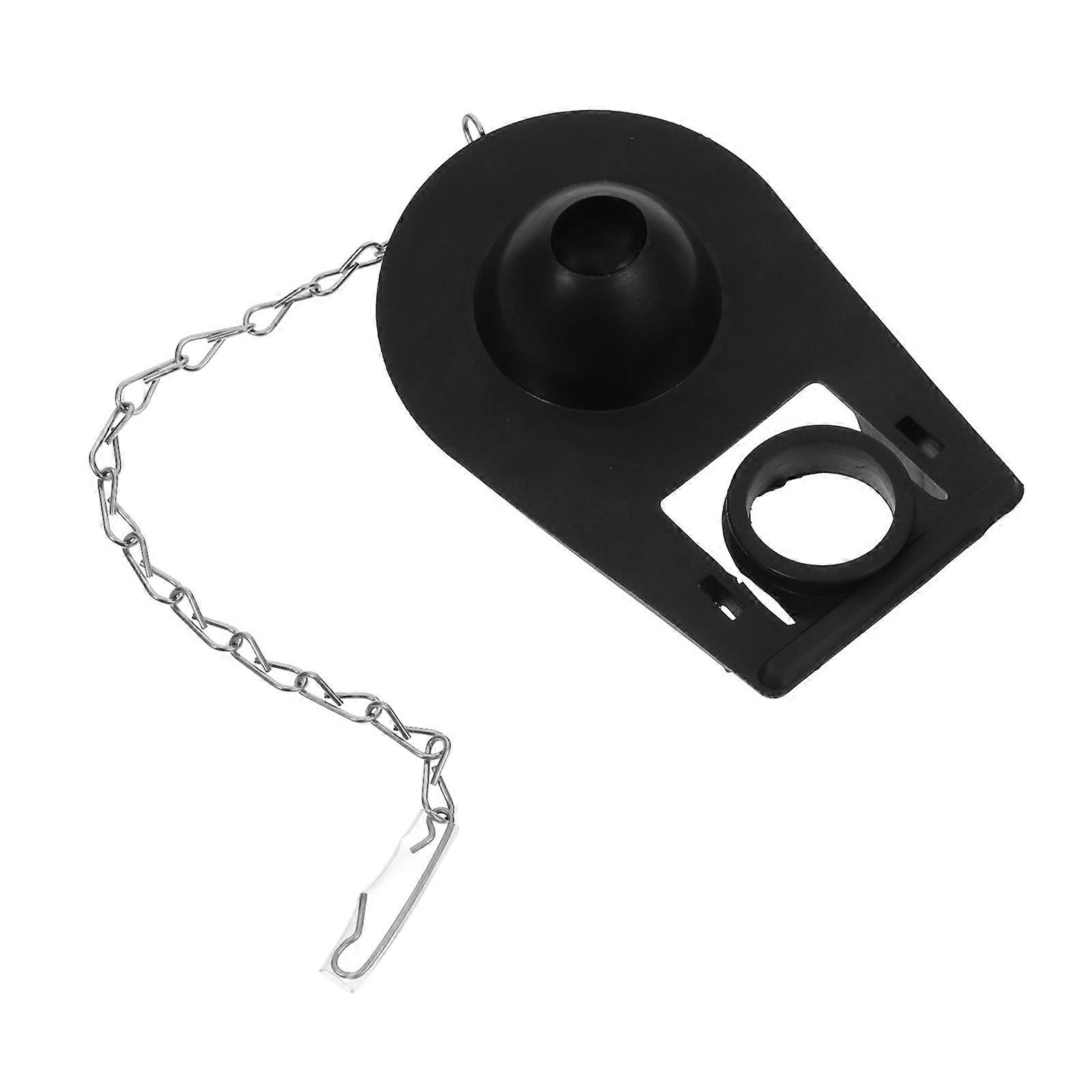 Universal Watersaving Toilet Flapper with Chain Made of Durable PVC Black Color Fits Most Toilets