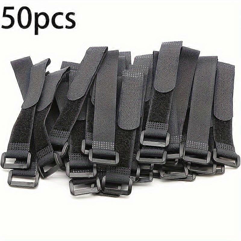 50 pieces of heavy-duty reusable cable ties-durable hook-and-loop fasteners and adjustable shoulder straps, suitable for multi-f