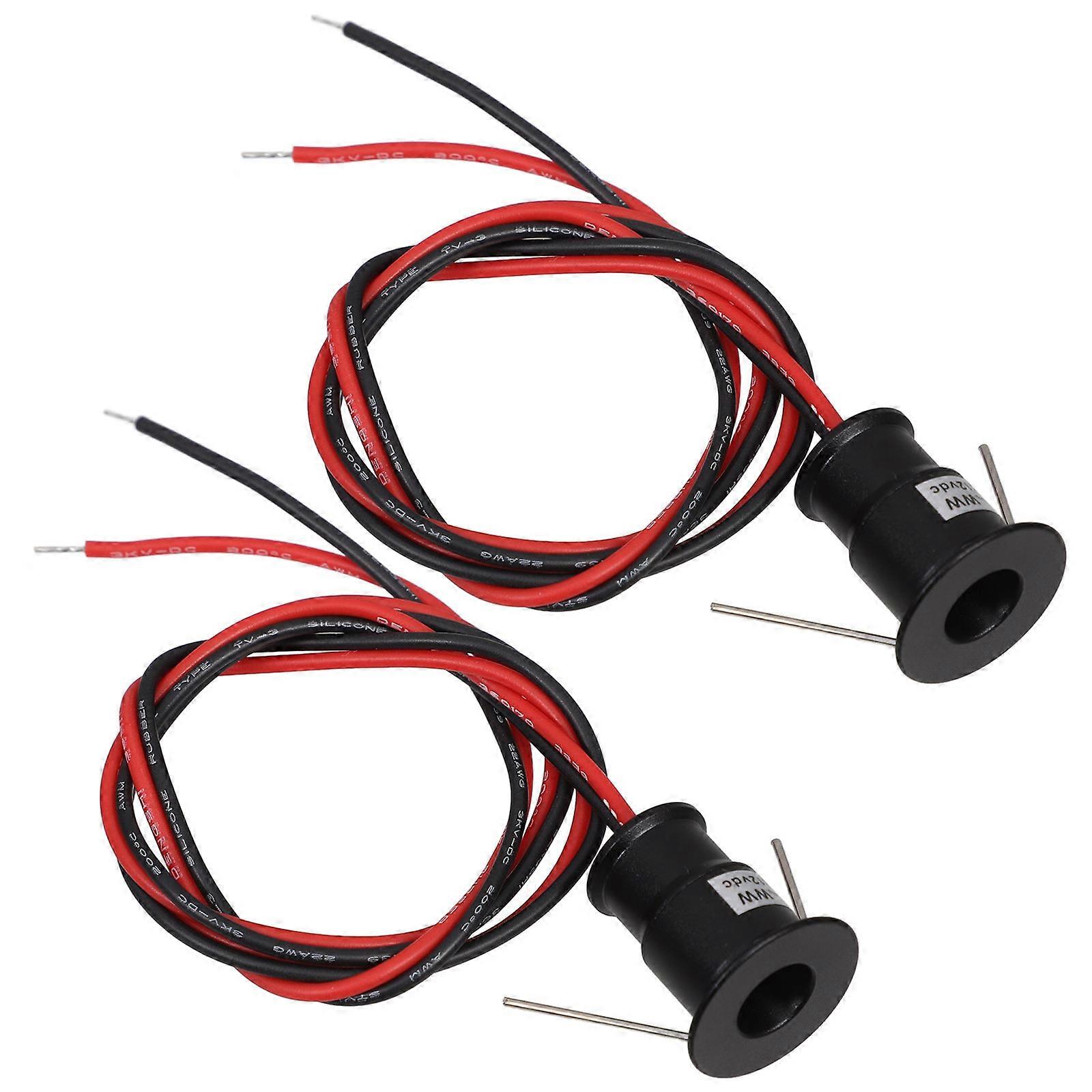 Durable Aluminum Black Mini LED Spotlights for Display with High Brightness and Low Voltage Design 2PCS DC12V 1W