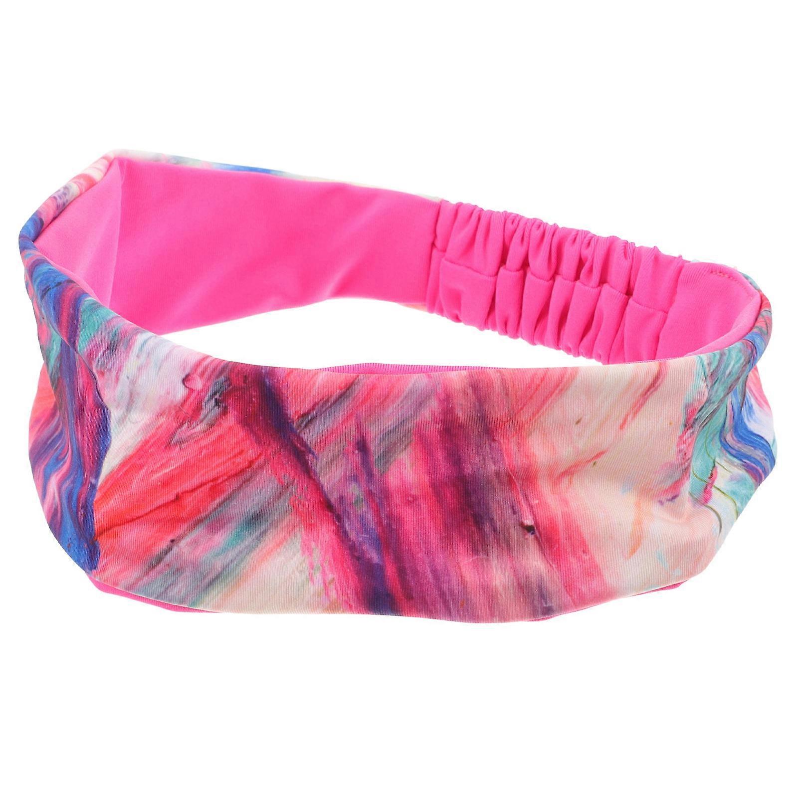 2Pcs Pink Multi-Function Head Band Sports Sweat Absorption Band Breathable