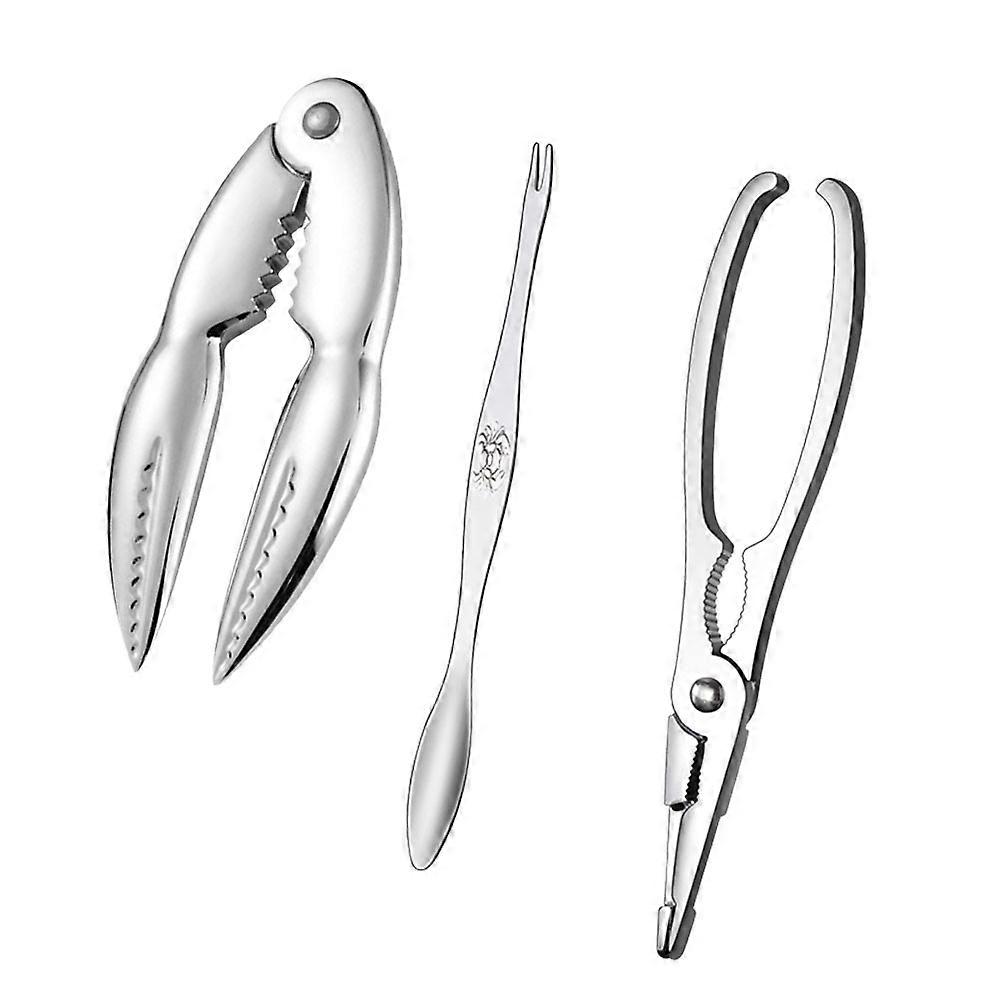 Crab Eating Tools Stainless Steel for Crab Needle Function 3Pcs Kit
