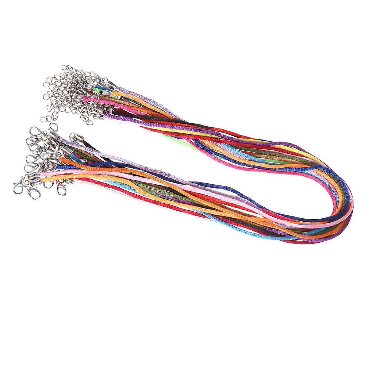 60Pcs Necklace Cord For Craft Enthusiasts Adjustable Length Assorted Color Jewelry Making String With Simple Design
