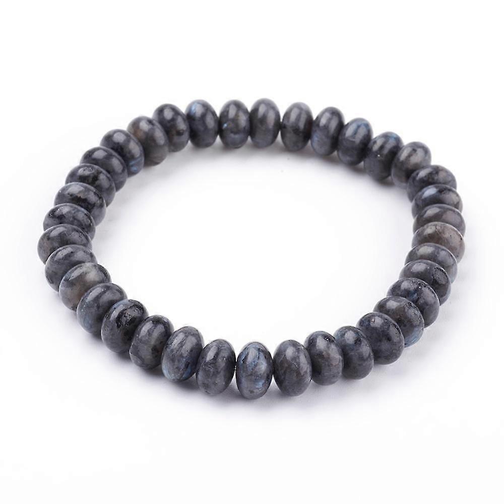 Natural Labradorite Beads Stretch Bracelets 2 inch(52mm)