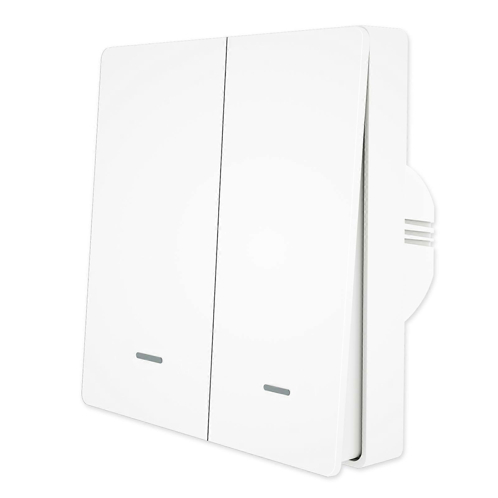 ZigBee Smart Button Wall Lamp Switch Tuya Wireless Control Compatible with Alexa Google Home,2 Gang/