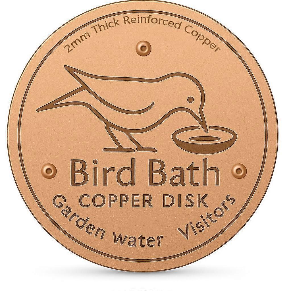 Copper Bird Bath Cleaner Disc, Pure Copper 0.6mm Thick Plate for Outdoor Algae Control